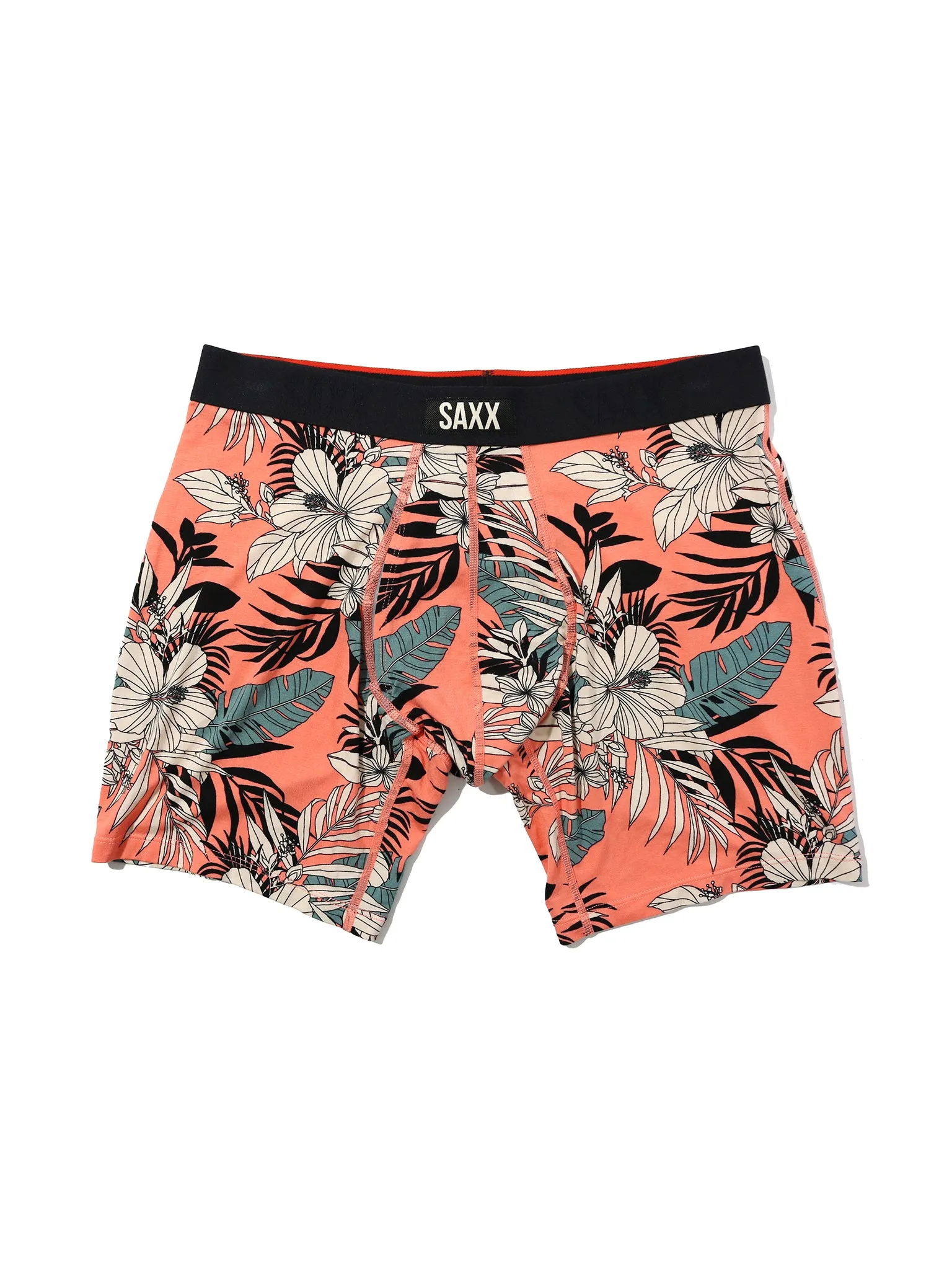 Signature Lace® Original Rise Thong And Saxx Super Soft Vibe Boxer Brief Hibiscus Jungle sold by Hanky Panky product image thumbnail 5