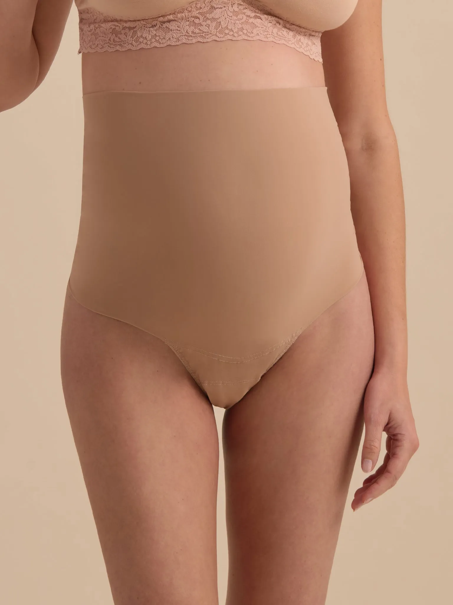 BreatheSoft™ Maternity Over The Bump Thong Taupe Sale sold by Hanky Panky product image thumbnail 3