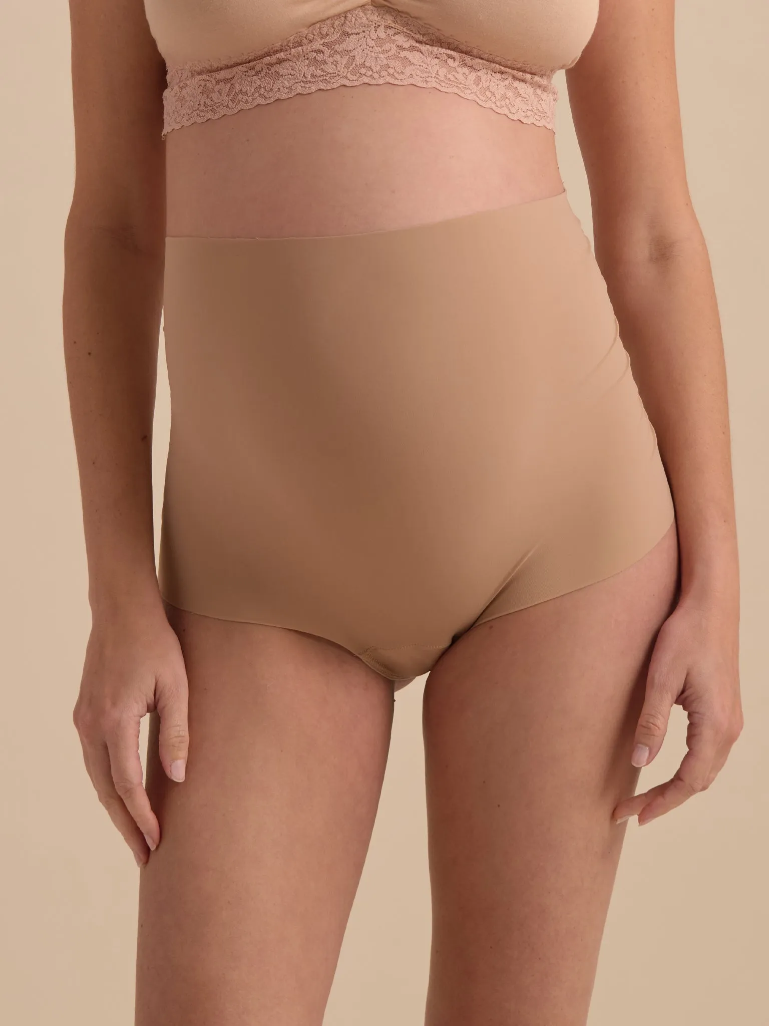 BreatheSoft™ Maternity Over The Bump Boyshort Taupe Black Friday Sale sold by Hanky Panky product image thumbnail 3