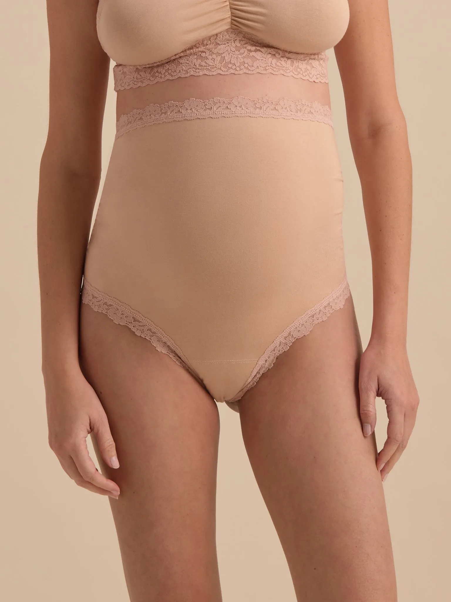 Supima Cotton® Maternity Over The Bump Thong Chai Sale sold by Hanky Panky product image thumbnail 2
