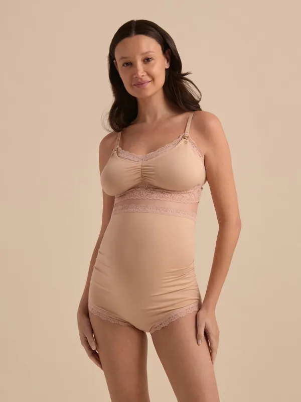 Supima® Cotton Maternity Over The Bump Boyshort Chai Black Friday Sale sold by Hanky Panky
