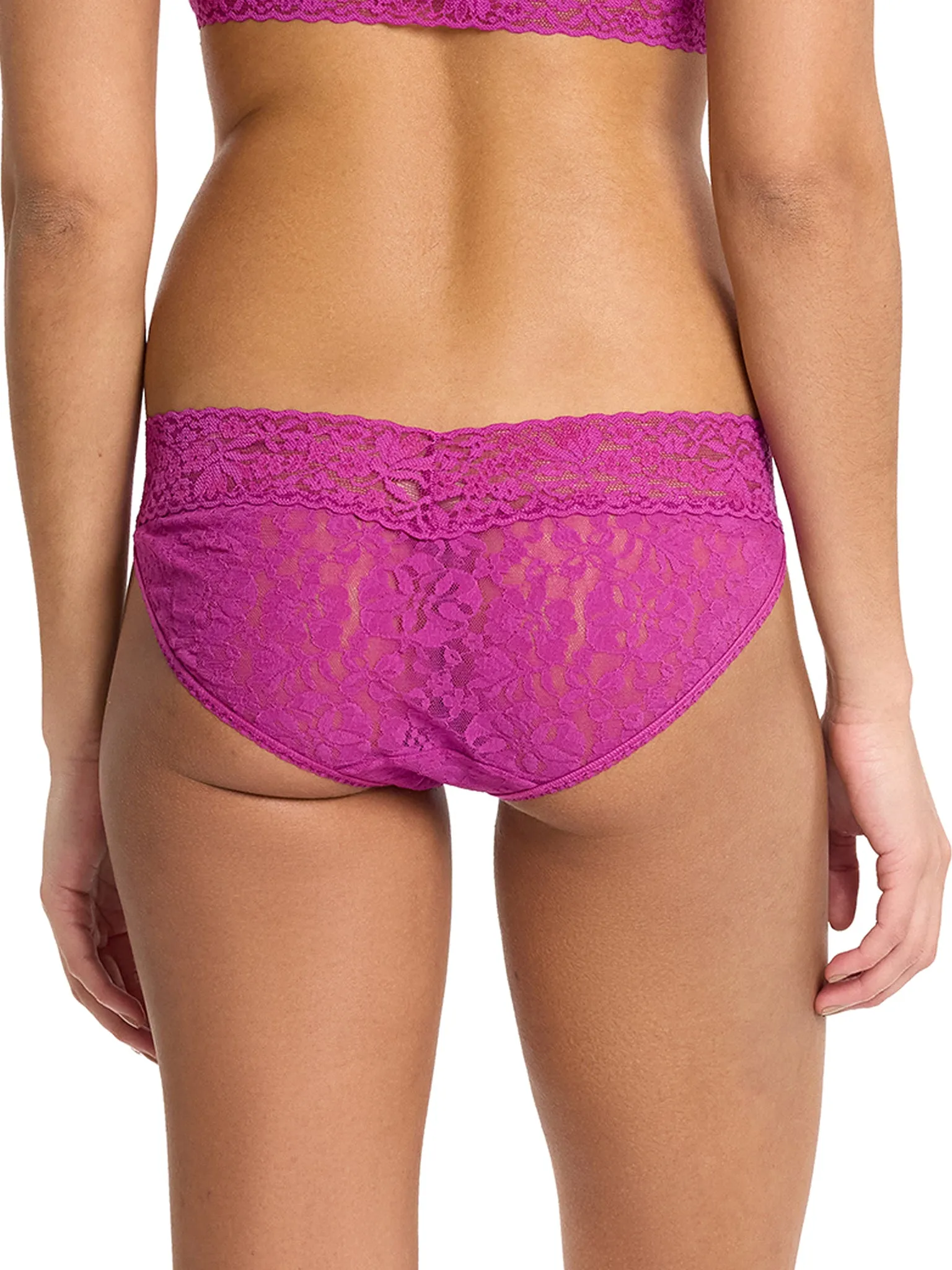 Flora Lace V-kini Picking Plums Pink Sale sold by Hanky Panky product image thumbnail 2