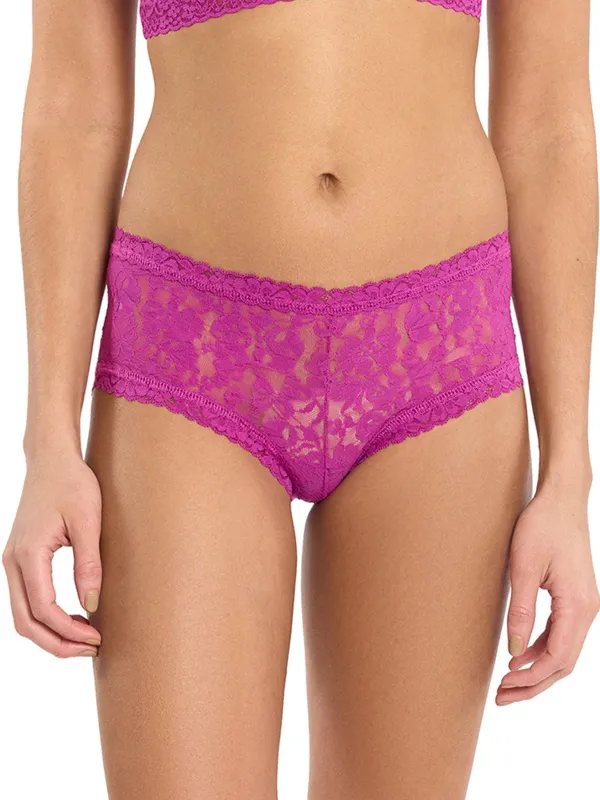 Flora Lace Boyshort Picking Plums Pink sold by Hanky Panky
