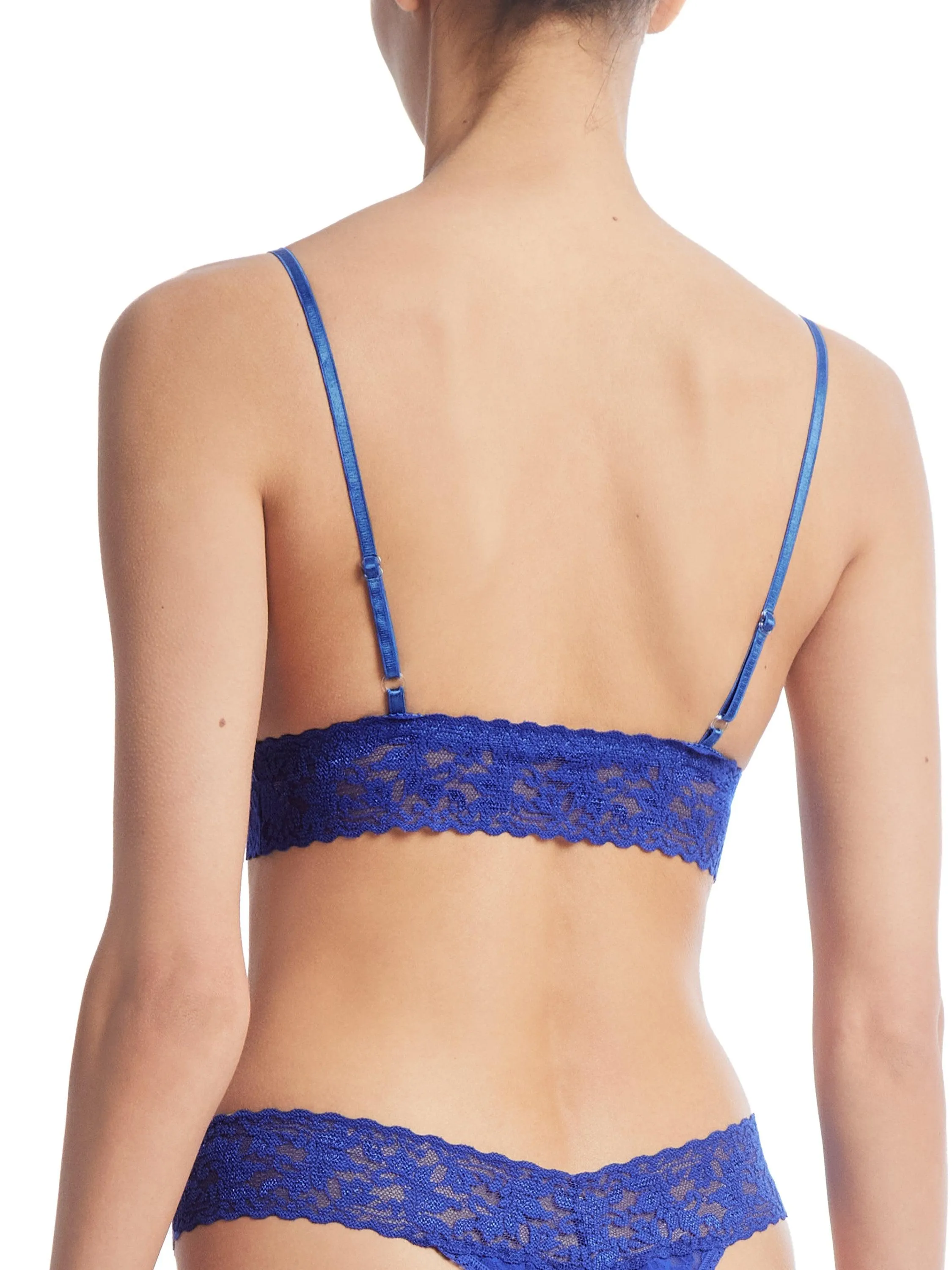 Signature Lace Padded Triangle Bralette Cobalt Blue Sale sold by Hanky Panky product image thumbnail 3