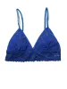 Signature Lace Padded Triangle Bralette Cobalt Blue Sale sold by Hanky Panky
