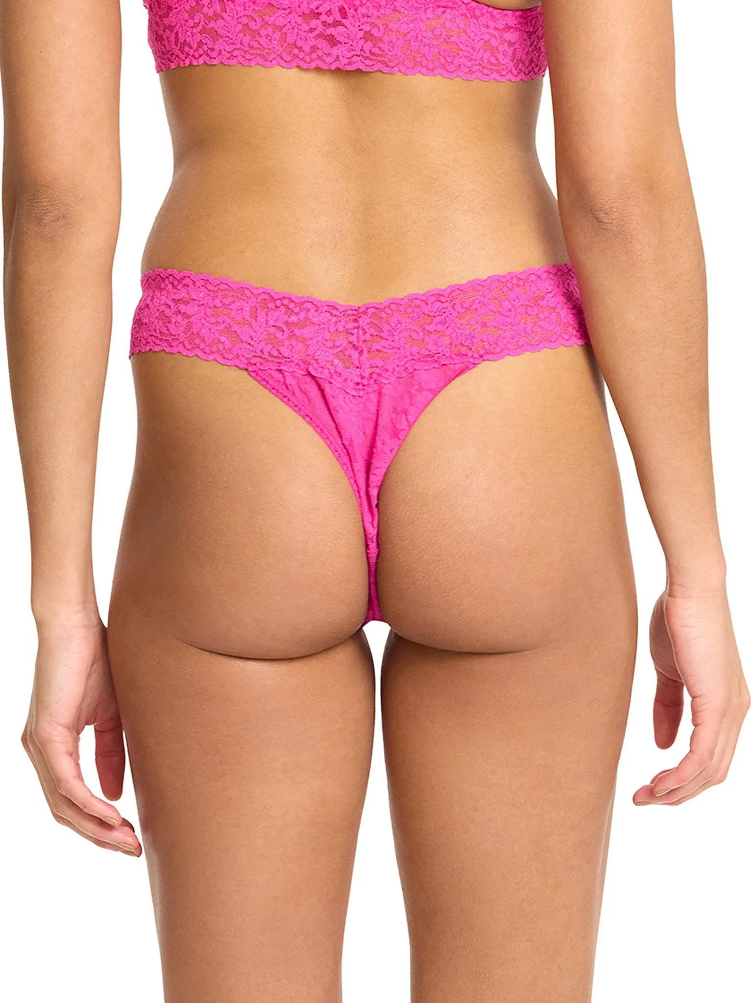 Signature Lace® Original Rise Thong Marmalade Pink sold by Hanky Panky product image thumbnail 2