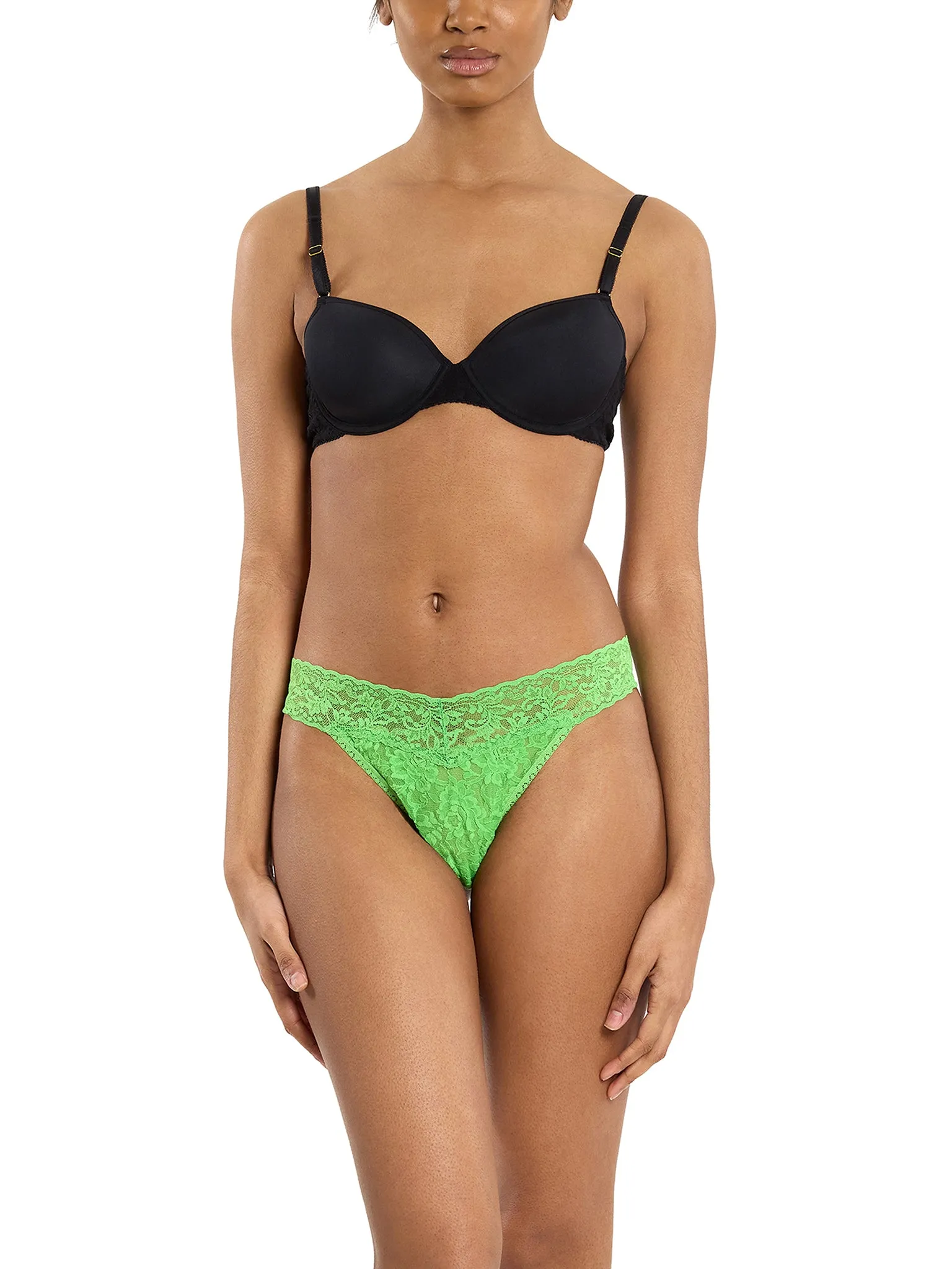 Signature Lace® Original Rise Thong Lucky Me Green sold by Hanky Panky product image thumbnail 3