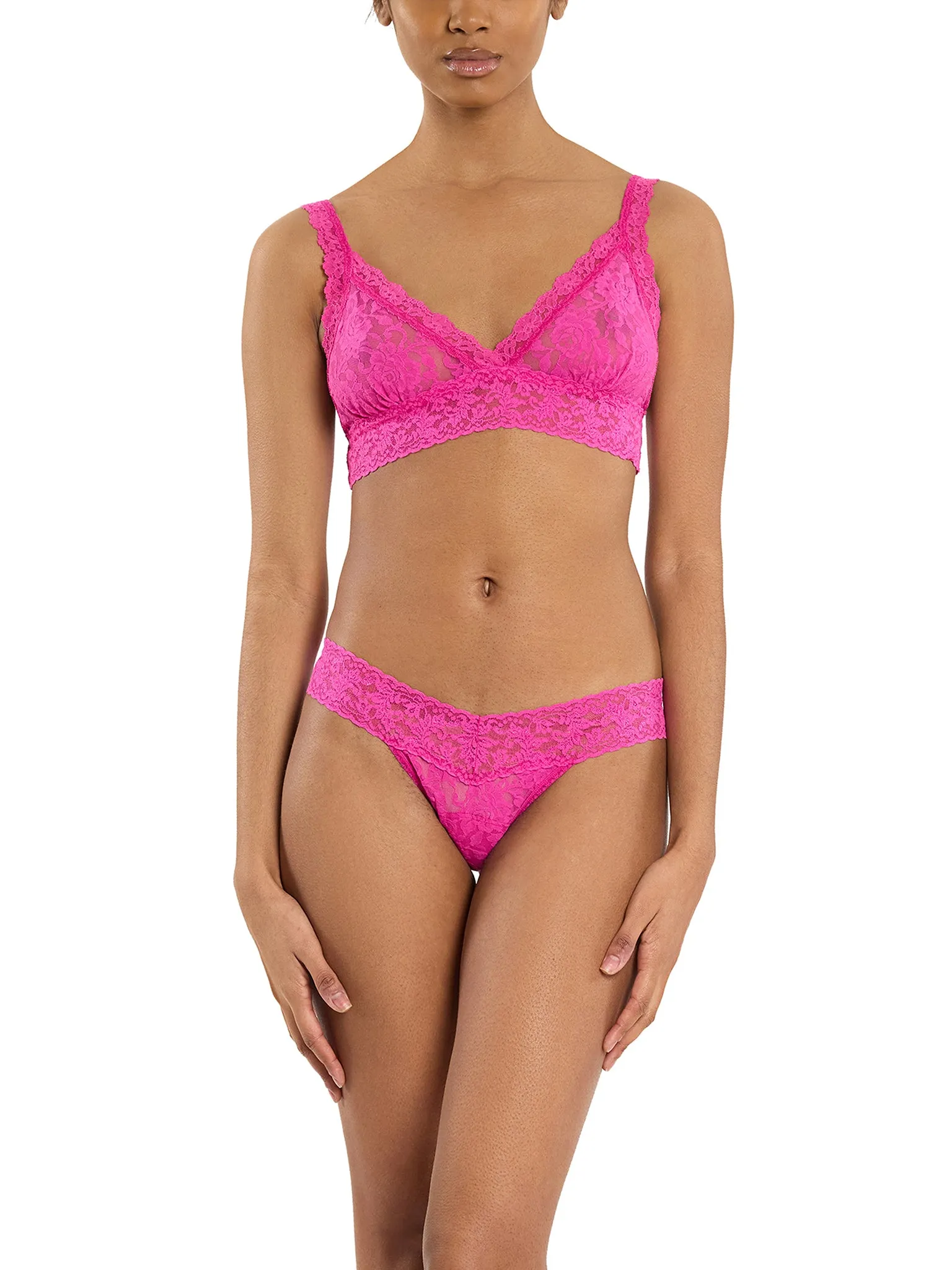 4911 Signature Lace® Low Rise Thong Marmalade Pink - Black Friday Sale sold by Hanky Panky product image thumbnail 3