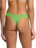 Signature Lace® Low Rise Thong Lucky Me Green sold by Hanky Panky