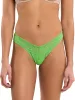 Signature Lace® Low Rise Thong Lucky Me Green sold by Hanky Panky