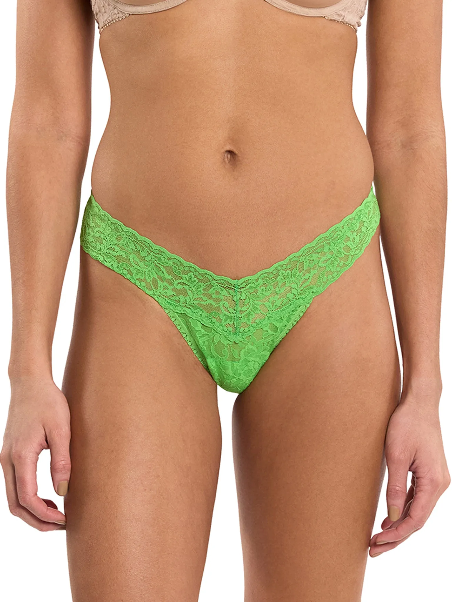 4911 Signature Lace® Low Rise Thong Lucky Me Green - Black Friday Sale sold by Hanky Panky
