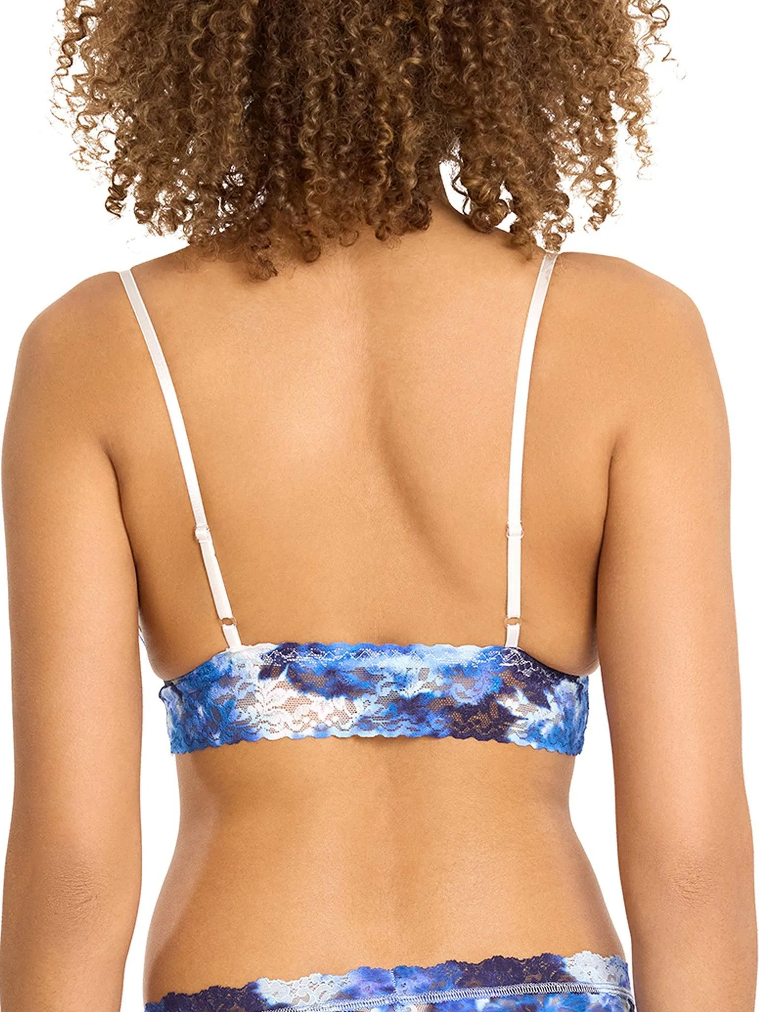 Printed Signature Lace® Padded Triangle Bralette Such A Blur Blue Sale sold by Hanky Panky product image thumbnail 2
