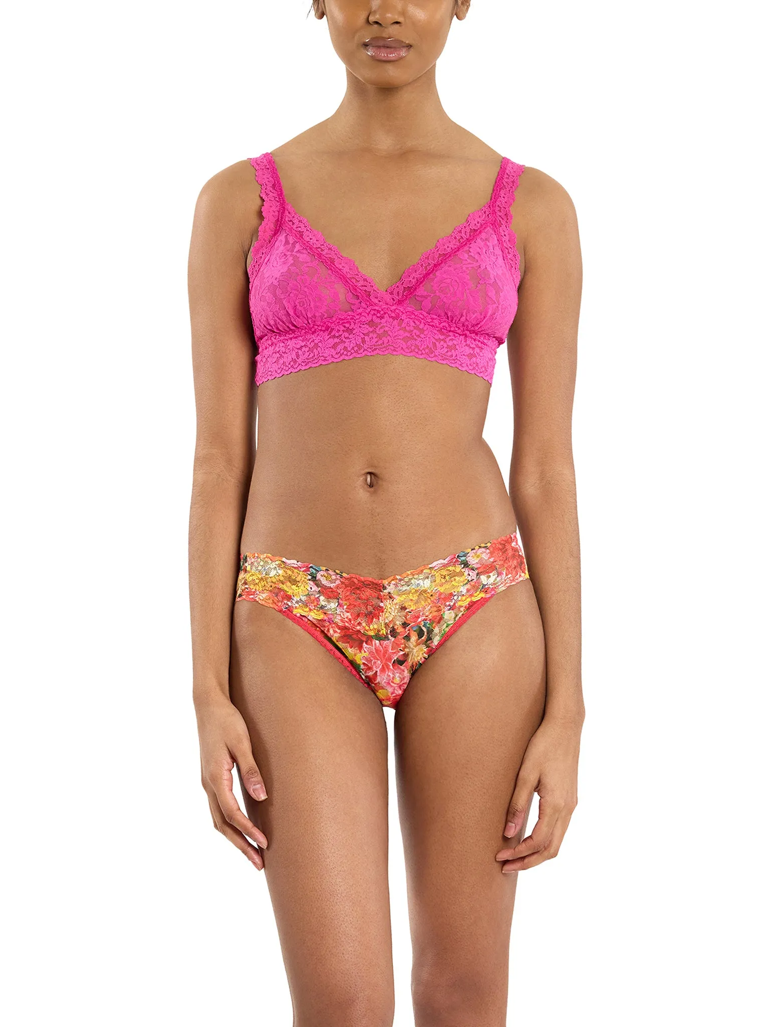 Printed Signature Lace® V-Kini Floramania Pink Sale sold by Hanky Panky product image thumbnail 3