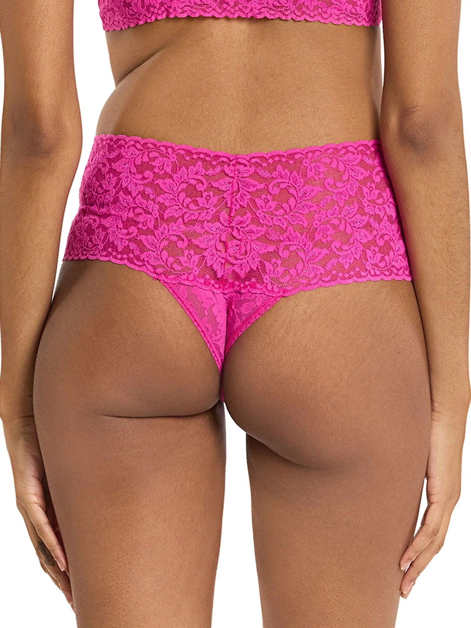 Retro Lace Thong Marmalade Pink Sale sold by Hanky Panky product image thumbnail 2