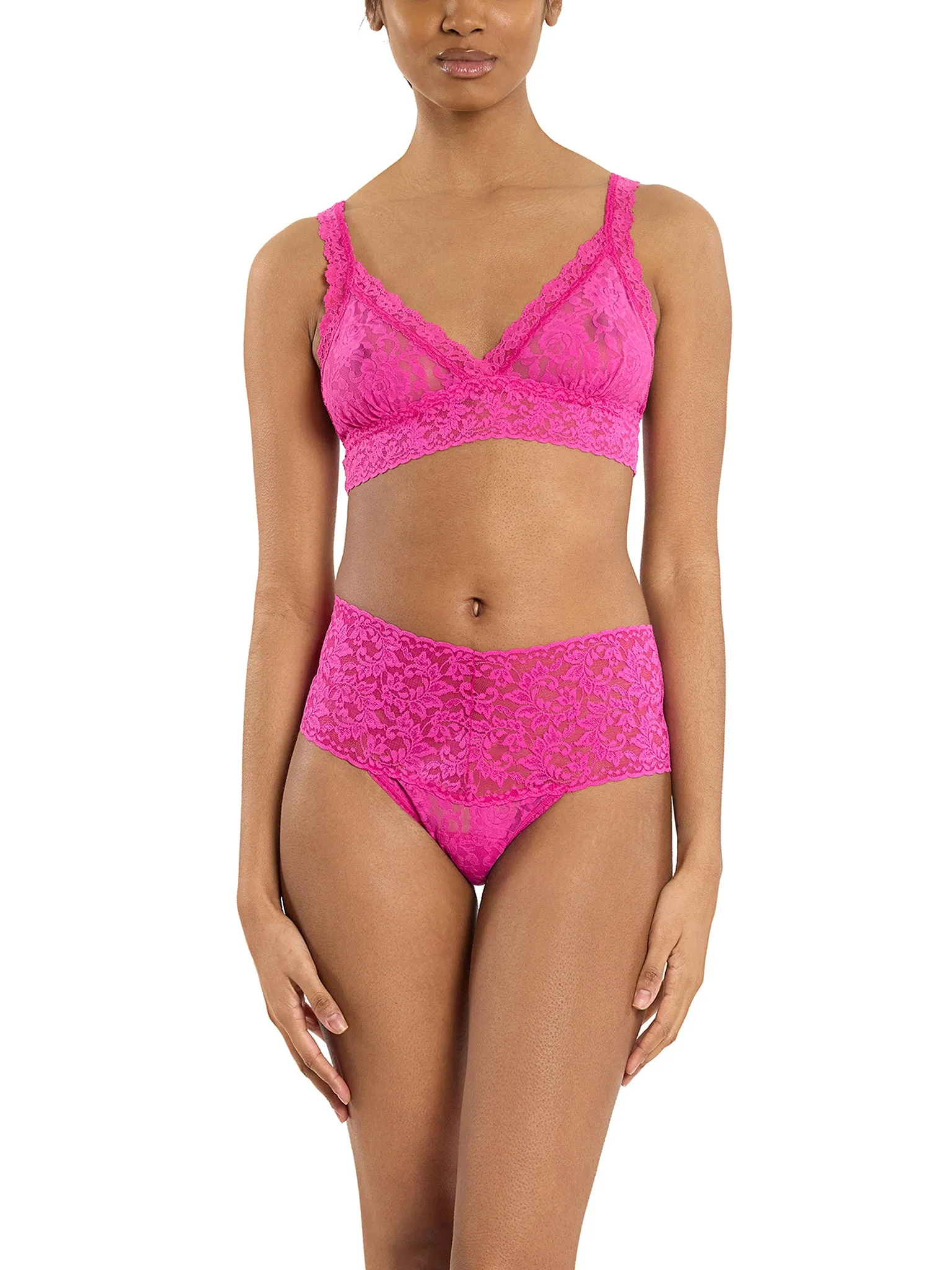 Retro Lace Thong Marmalade Pink Sale sold by Hanky Panky product image thumbnail 3