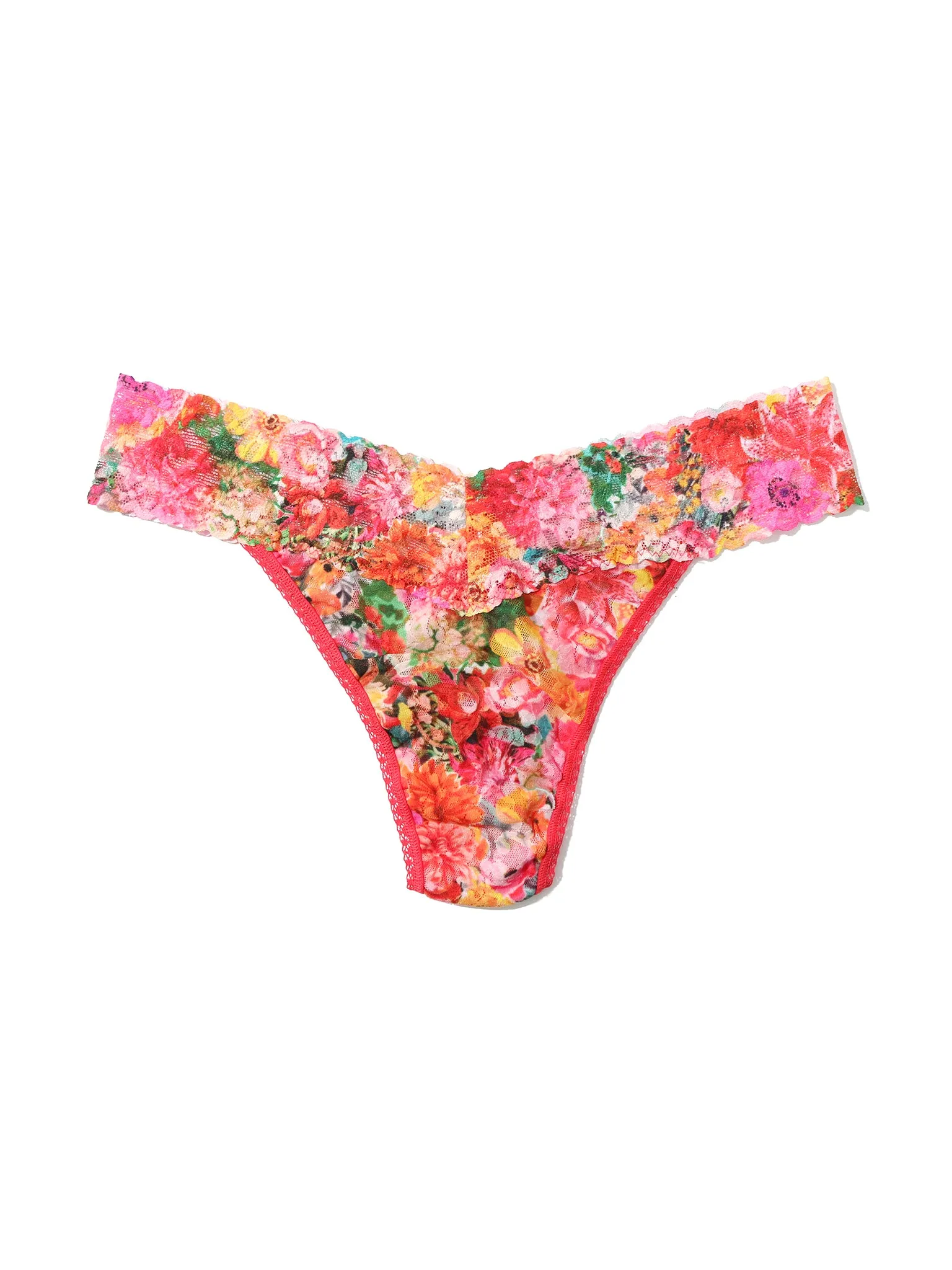 Printed Signature Lace® Original Rise Thong Floramania Pink Black Friday Sale sold by Hanky Panky product image thumbnail 4