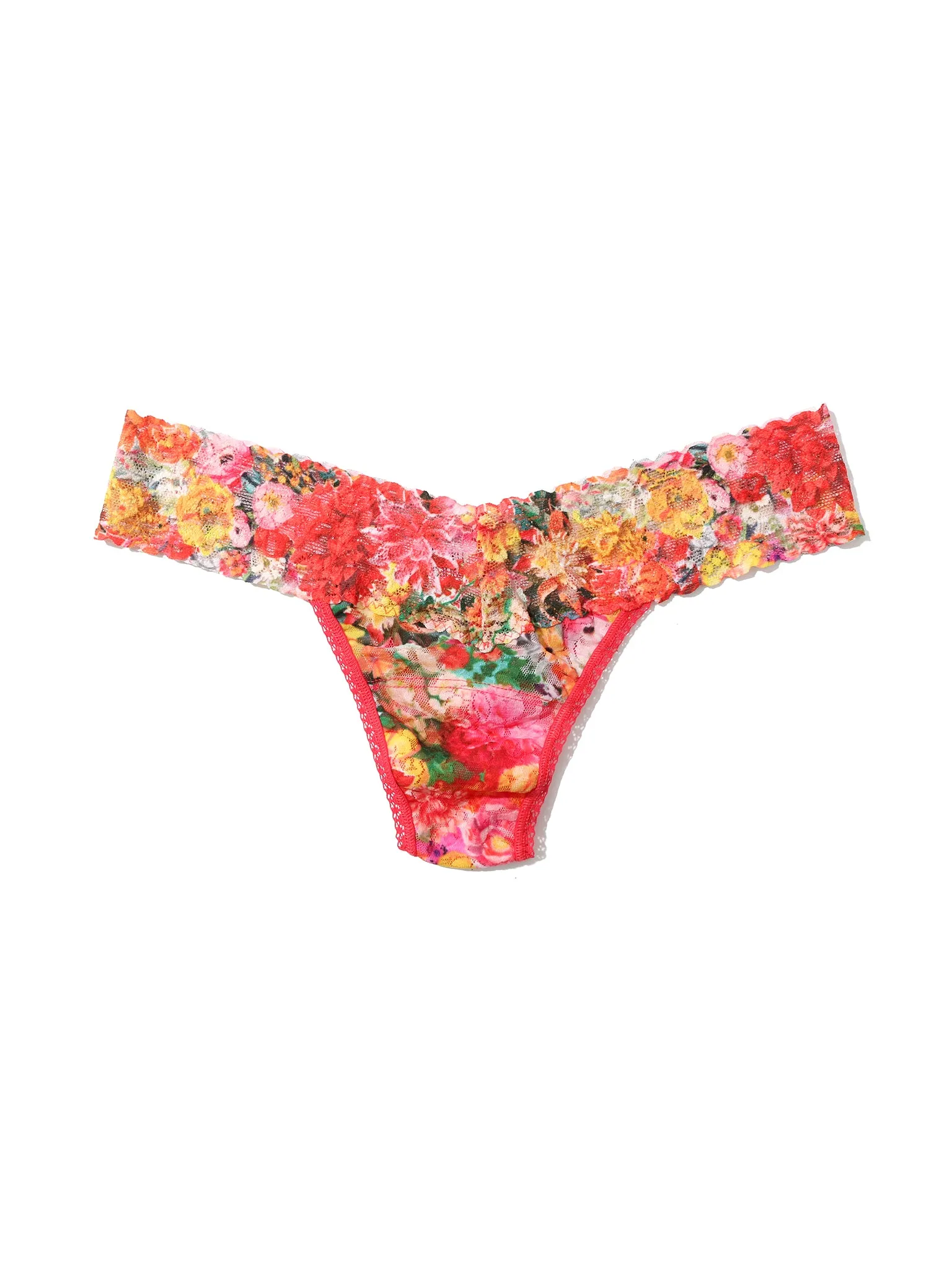 Printed Signature Lace® Low Rise Thong Floramania Pink Sale sold by Hanky Panky product image thumbnail 4