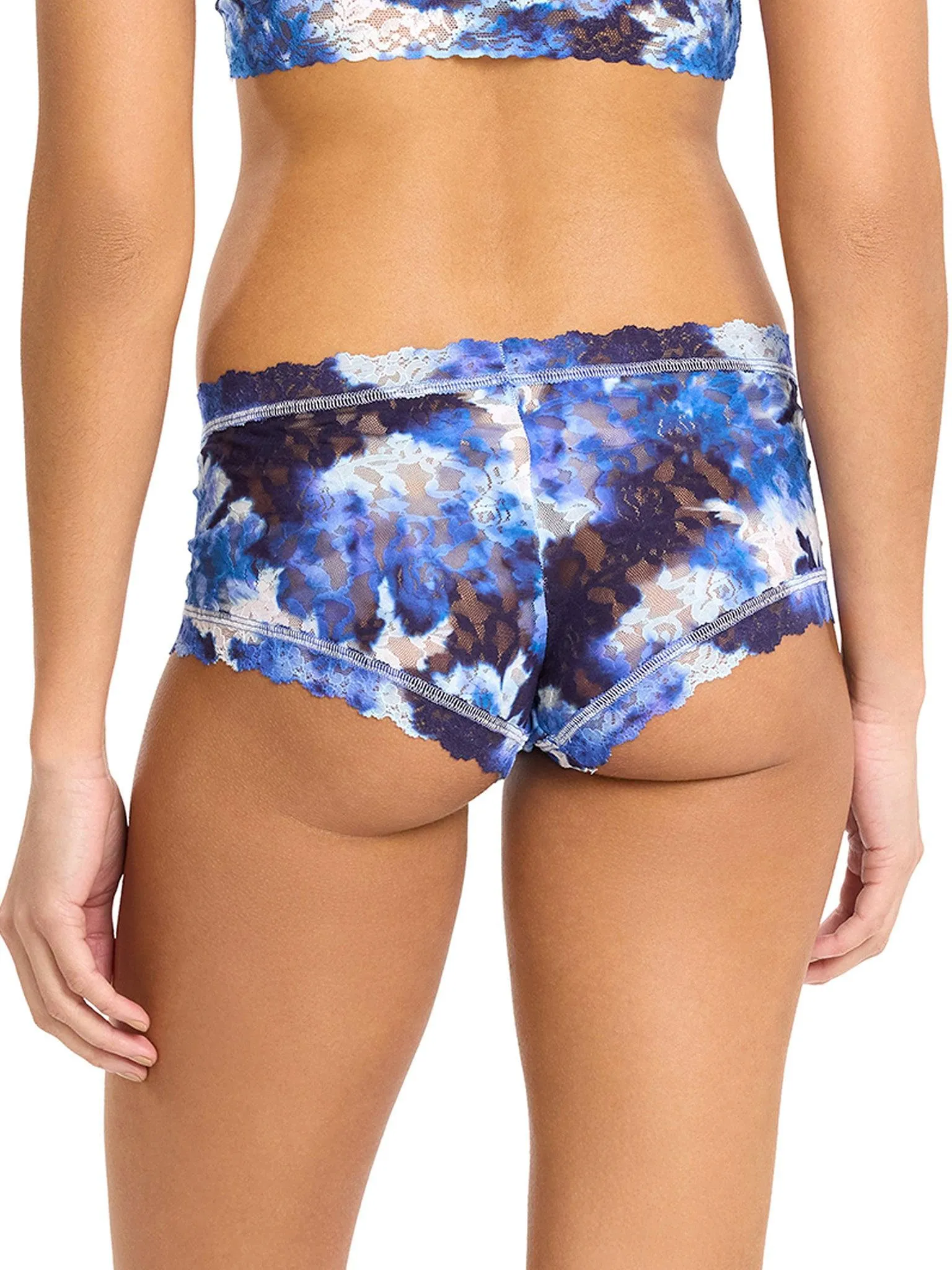 Printed Signature Lace® Boyshort Such A Blur Blue Sale sold by Hanky Panky product image thumbnail 2