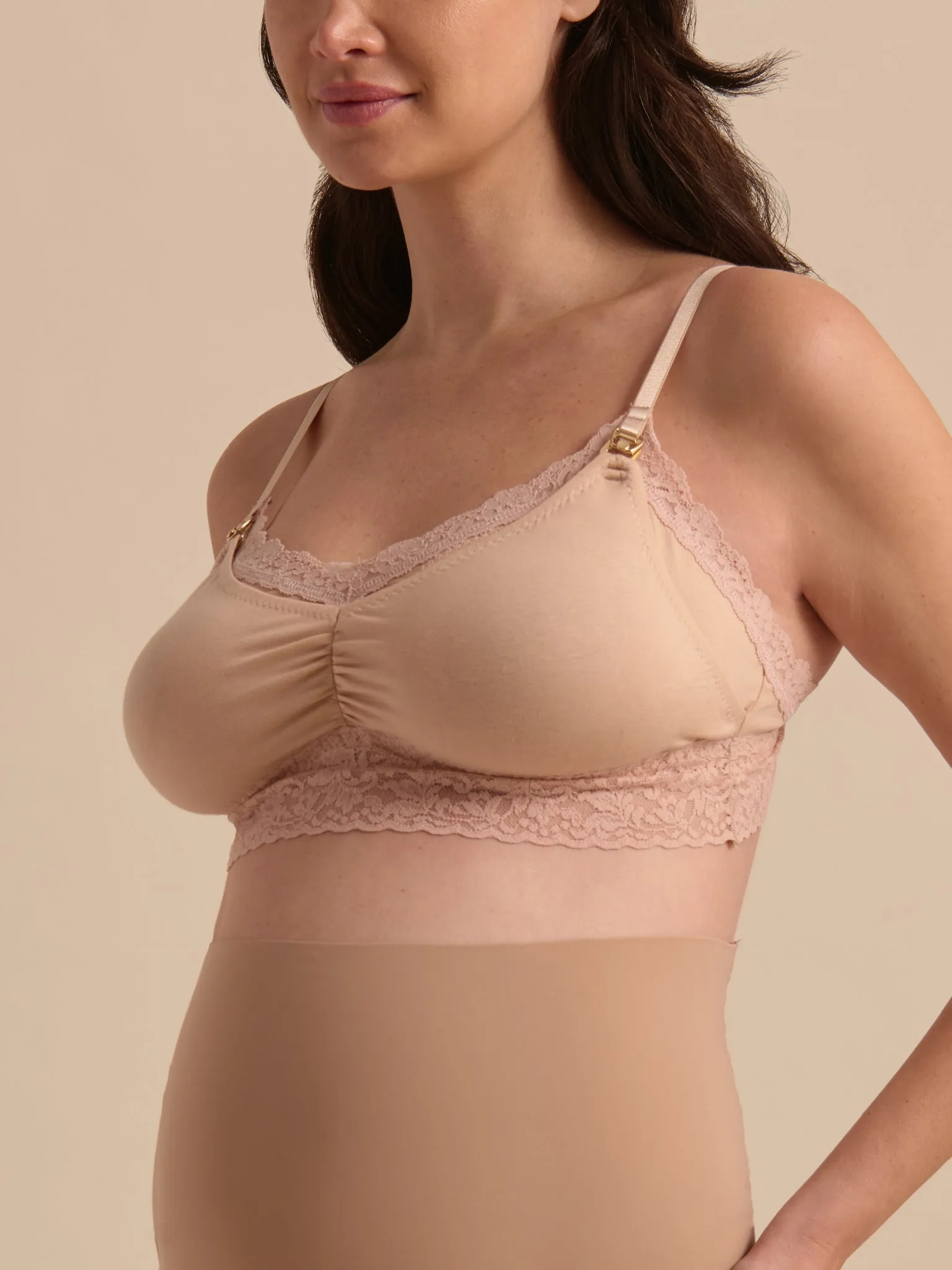 Supima Cotton® Nursing Bralette Chai Sale sold by Hanky Panky product image thumbnail 2