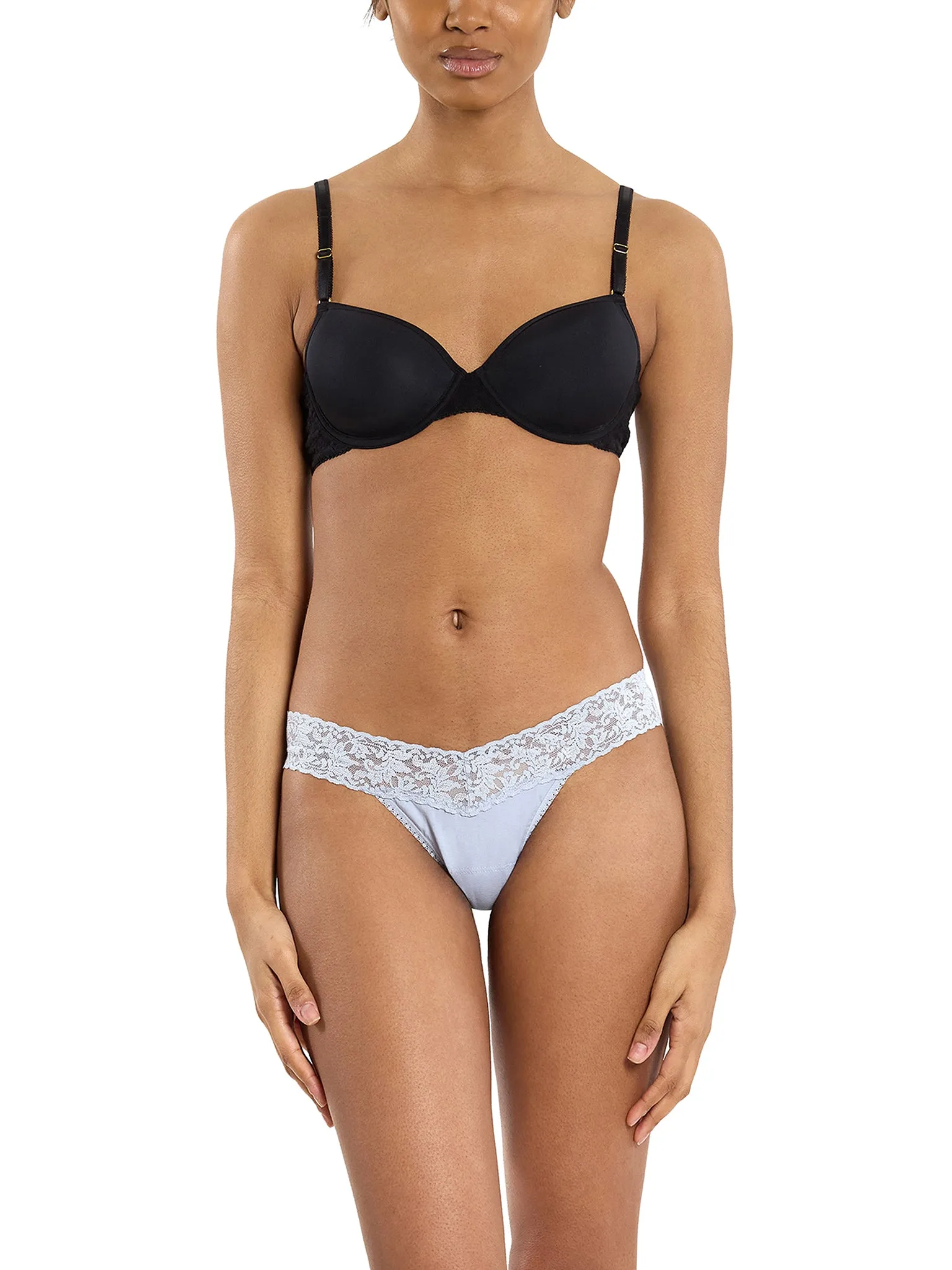 Supima® Cotton Low Rise Thong Dove Grey Black Friday Sale sold by Hanky Panky product image thumbnail 3