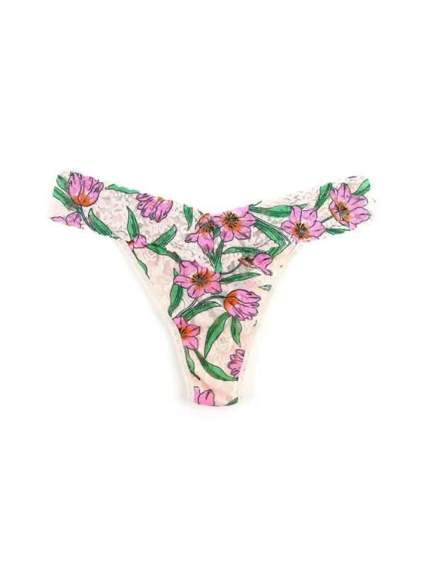 Printed Signature Lace Original Rise Thong Memoir Sale sold by Hanky Panky