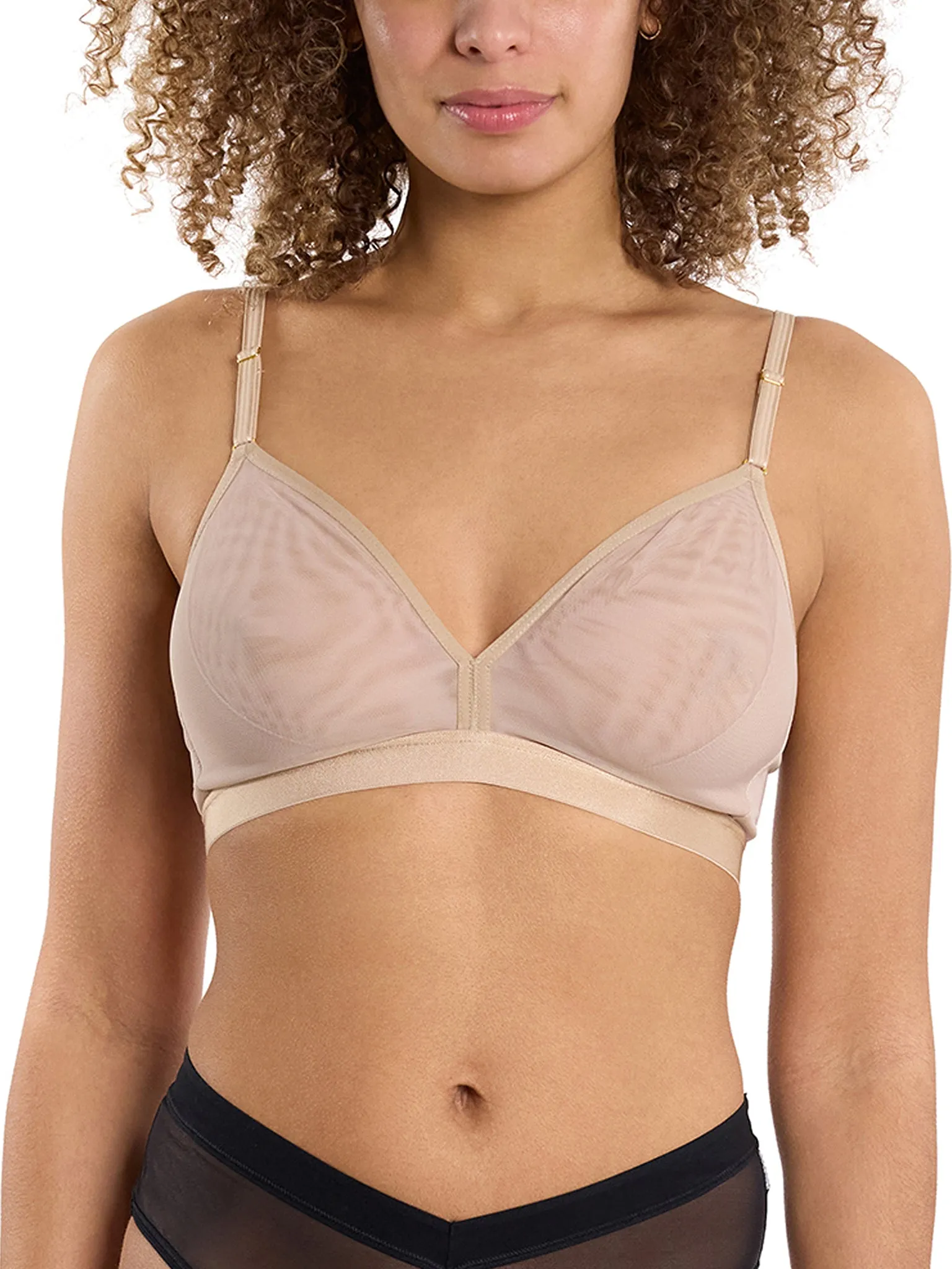 Mesh Triangle Bralette Chai Sale sold by Hanky Panky