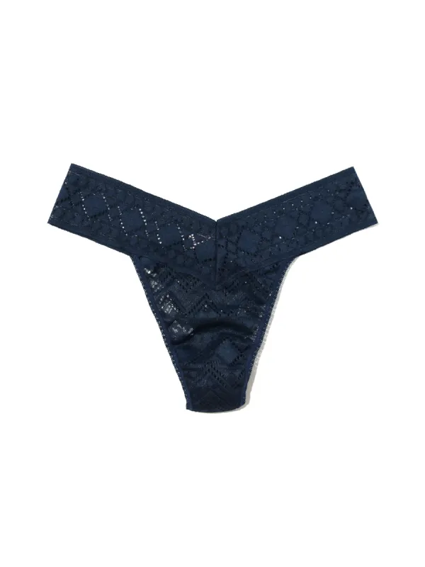 Gem Lace Original Rise Thong Hummingbird Blue Sale sold by Hanky Panky
