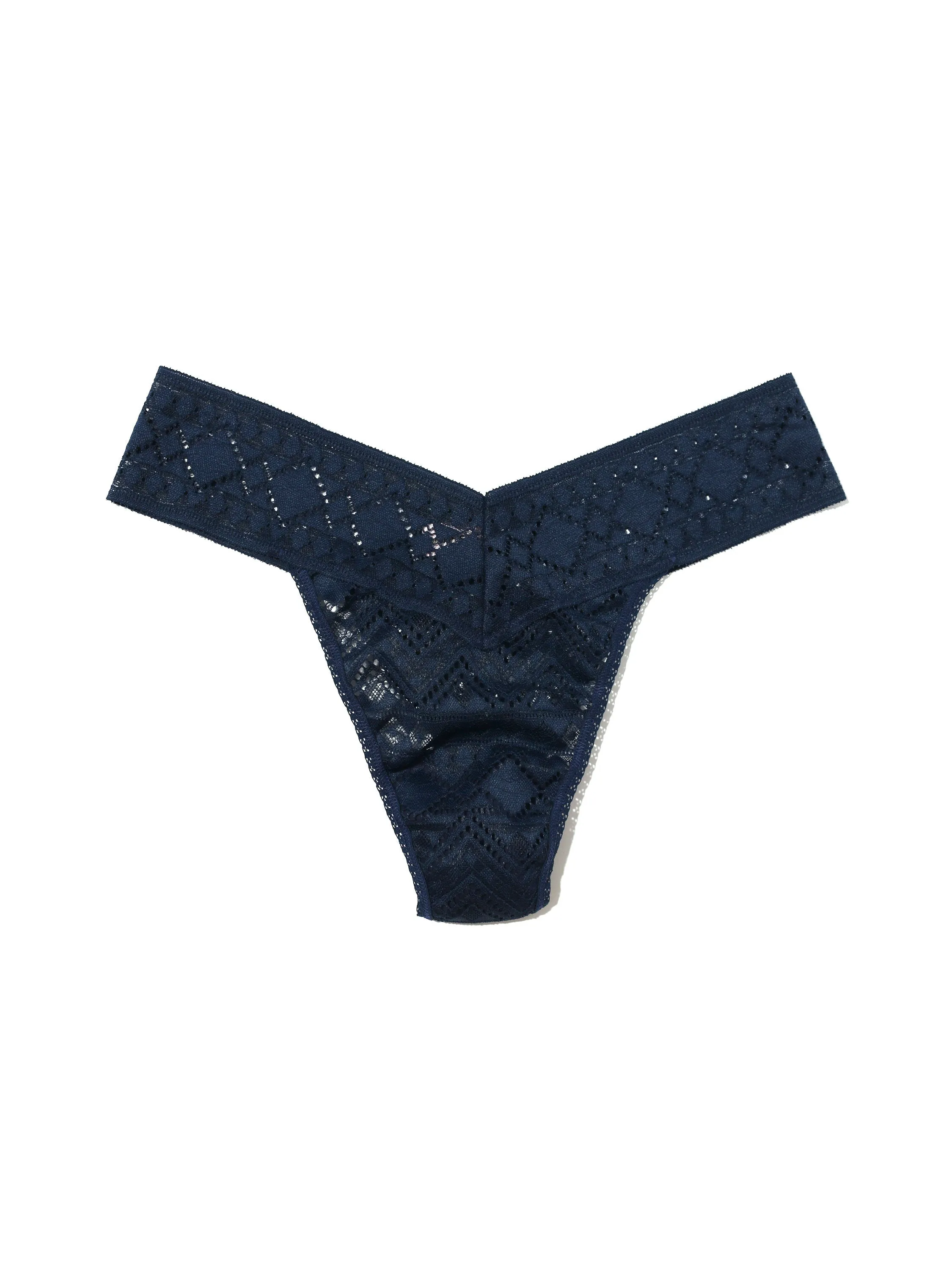 Gem Lace Original Rise Thong Hummingbird Blue Sale sold by Hanky Panky