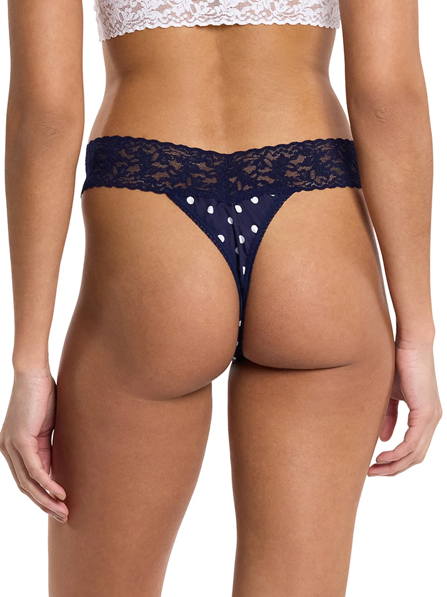 Supima® Cotton Printed Original Rise Thong Full Circle Blue Sale sold by Hanky Panky product image thumbnail 2