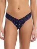 Supima® Cotton Printed Low Rise Thong Full Circle Blue sold by Hanky Panky