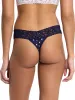 Supima® Cotton Printed Low Rise Thong Full Circle Blue sold by Hanky Panky