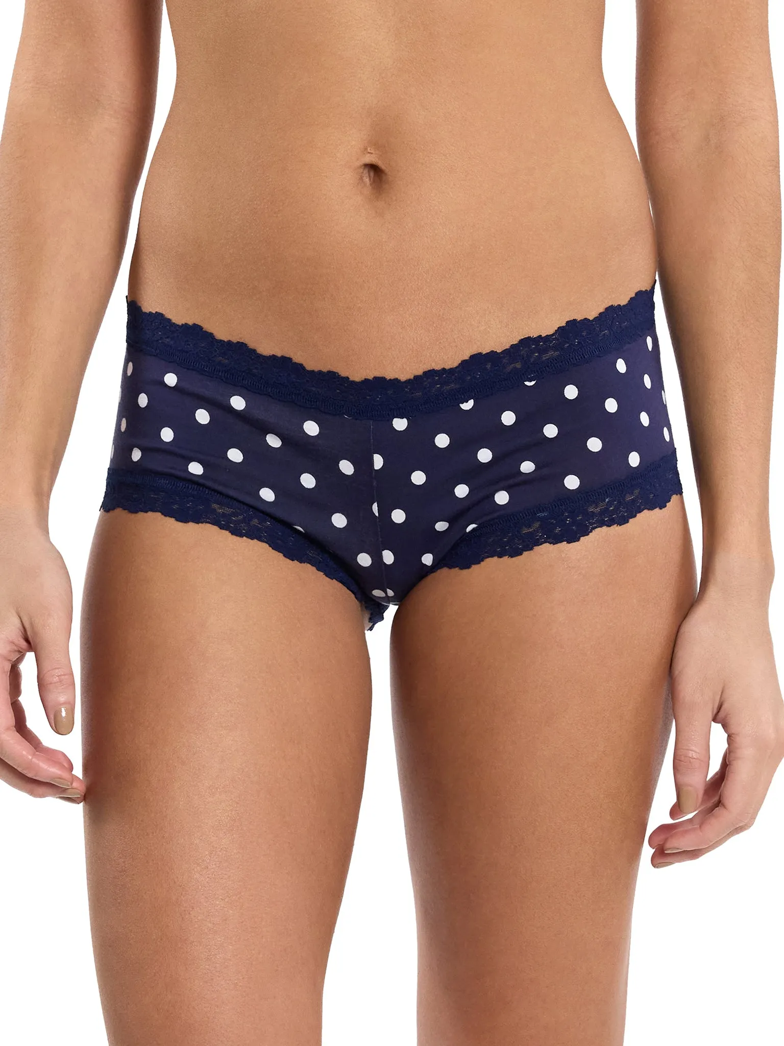 Supima® Cotton Printed Boyshort Full Circle Blue Sale sold by Hanky Panky