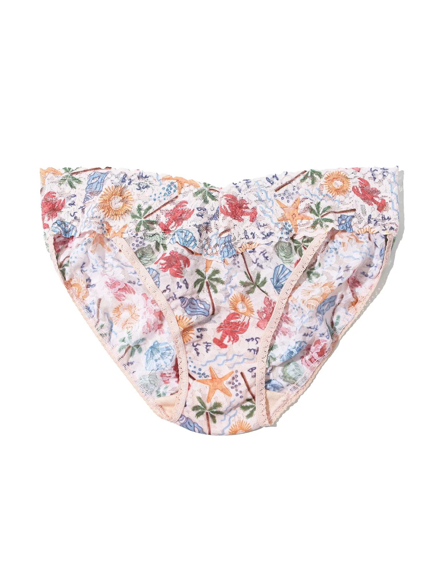 Printed Signature Lace® V-Kini By The Sea Beige Sale sold by Hanky Panky product image thumbnail 4