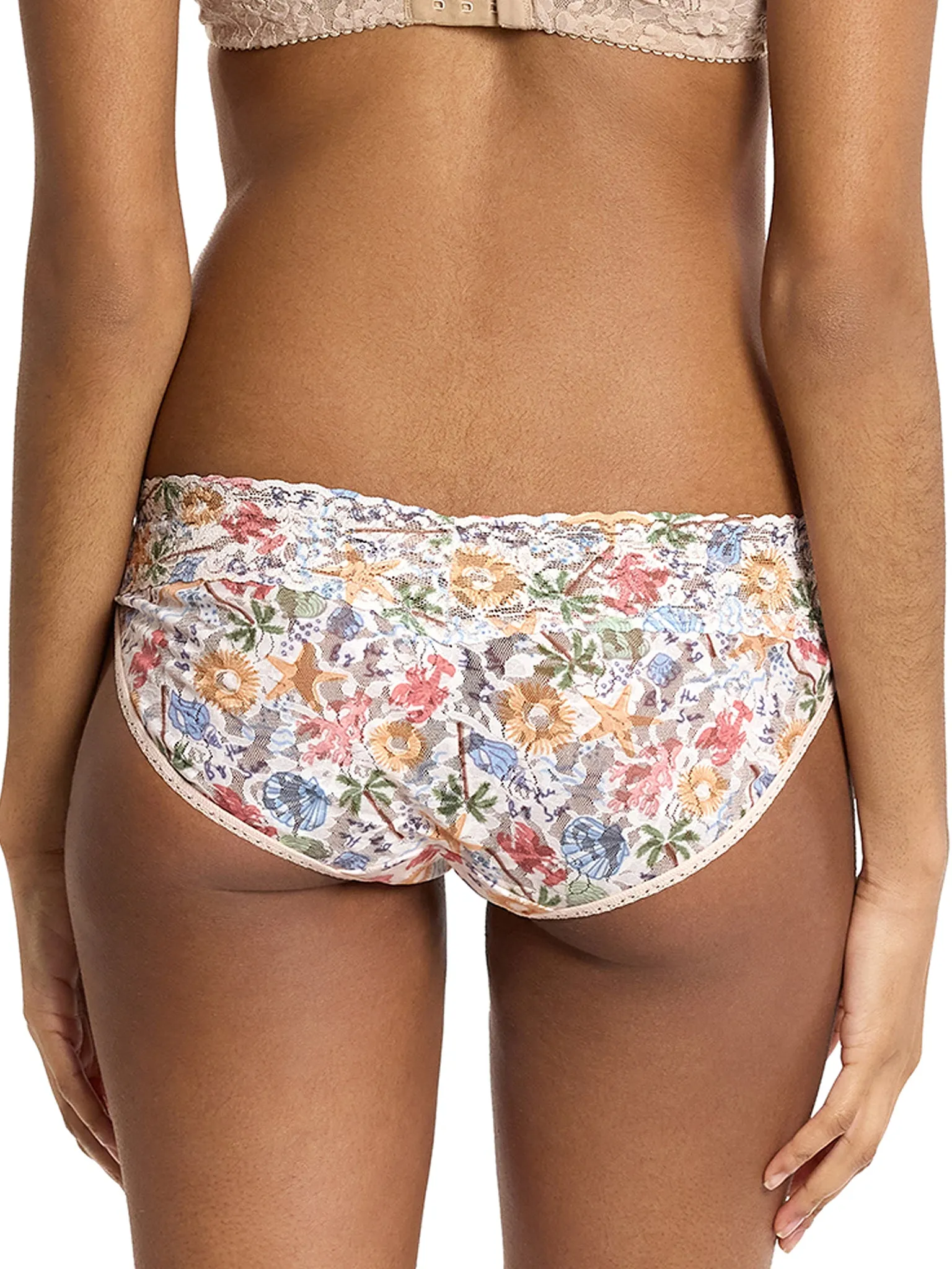 Printed Signature Lace® V-Kini By The Sea Beige Sale sold by Hanky Panky product image thumbnail 2