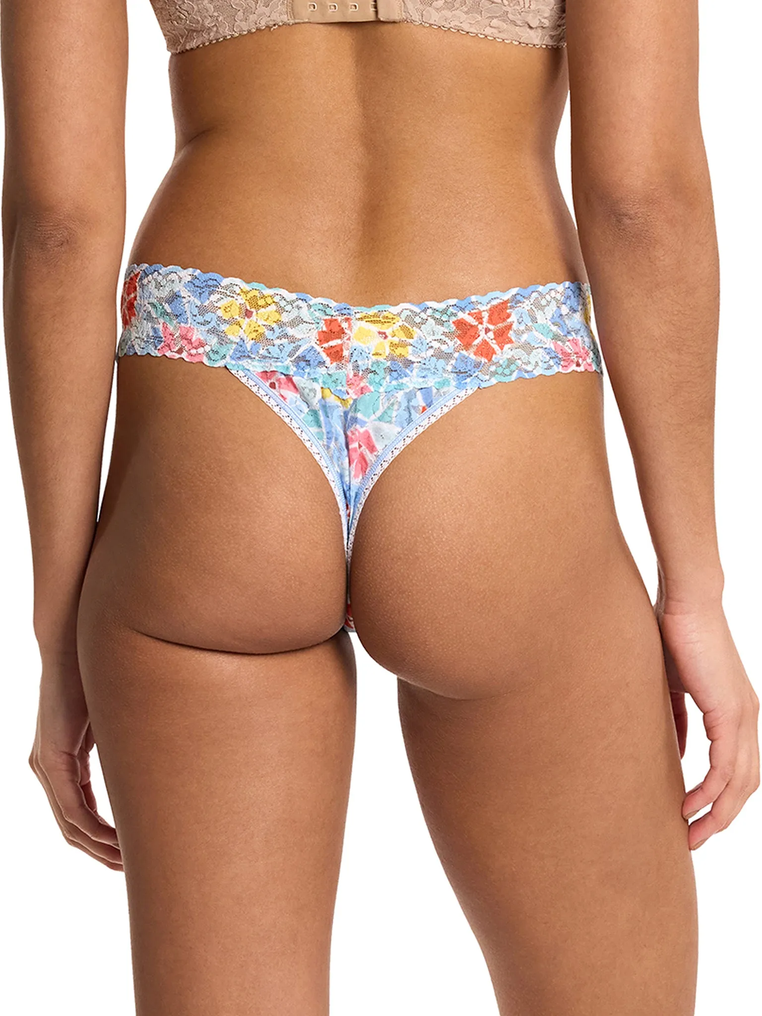 Printed Signature Lace® Original Rise Thong Floral Mosaic White Black Friday Sale sold by Hanky Panky product image thumbnail 2