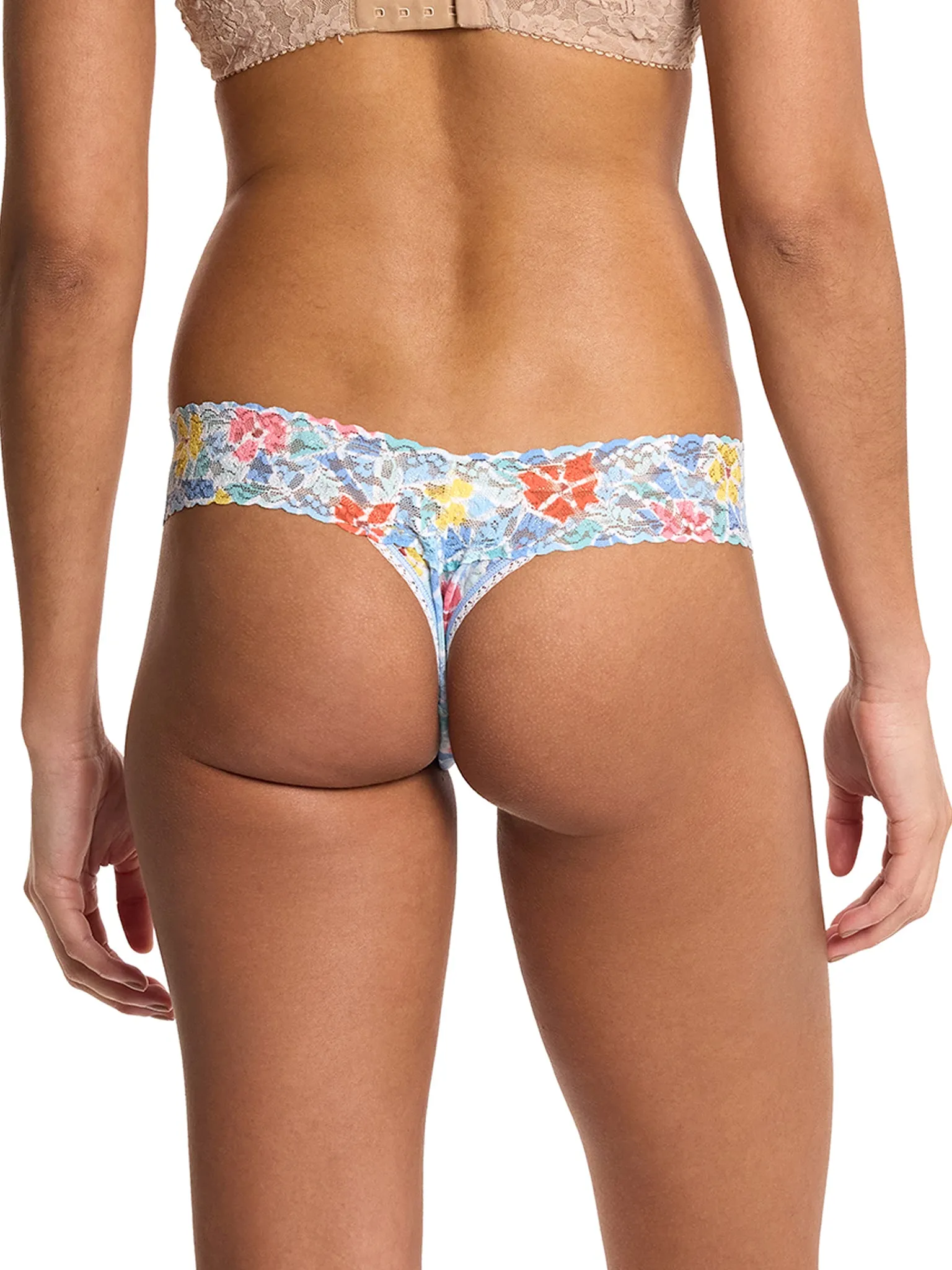 Printed Signature Lace® Low Rise Thong Floral Mosaic White Black Friday Sale sold by Hanky Panky product image thumbnail 2