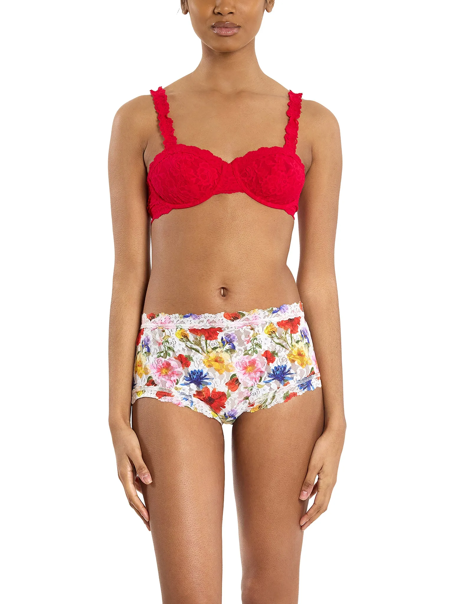 Printed Signature Lace® High Rise Boyshort Meadow Mix White Sale sold by Hanky Panky product image thumbnail 5