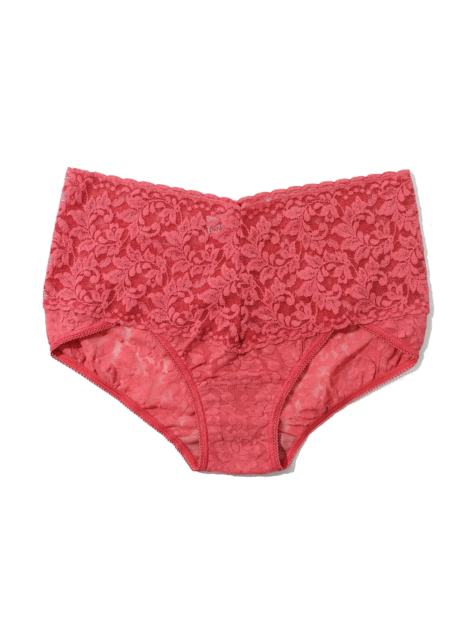 Plus Size Retro Lace V-Kini Naples Red Sale sold by Hanky Panky