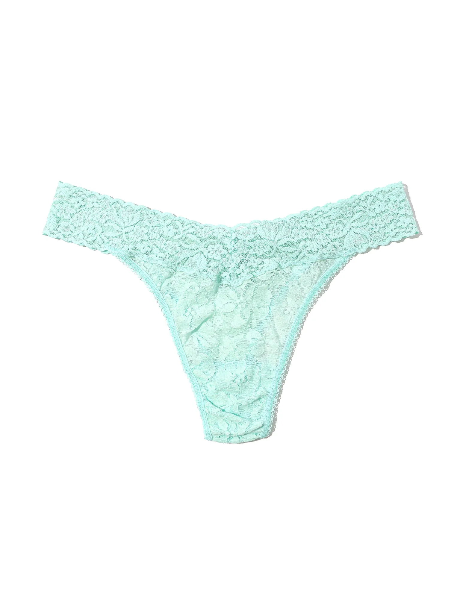 Flora Lace Original Rise Thong Mint Tea Green Sale sold by Hanky Panky product image thumbnail 3