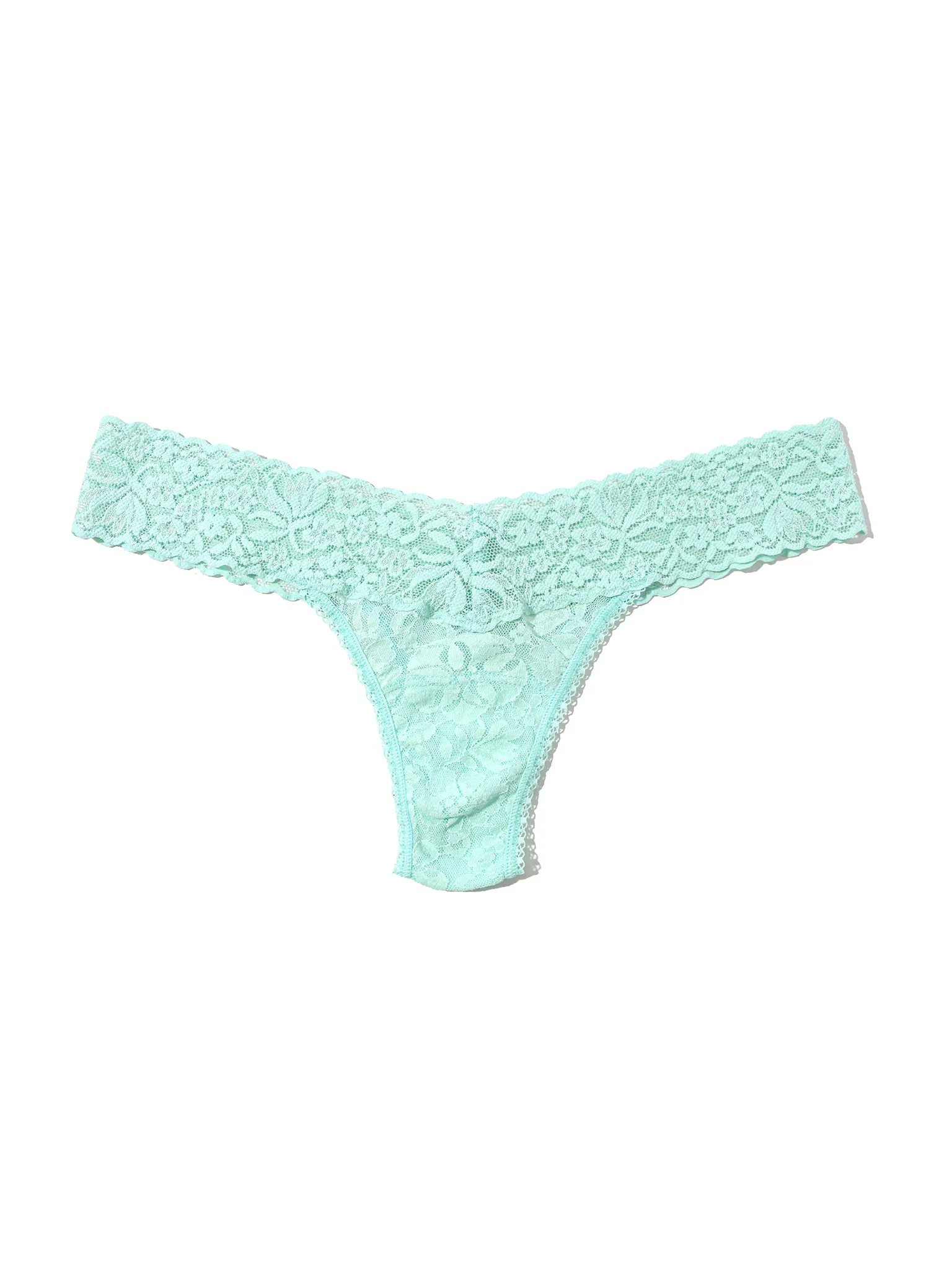 Flora Lace Low Rise Thong Mint Tea Green sold by Hanky Panky product image thumbnail 3