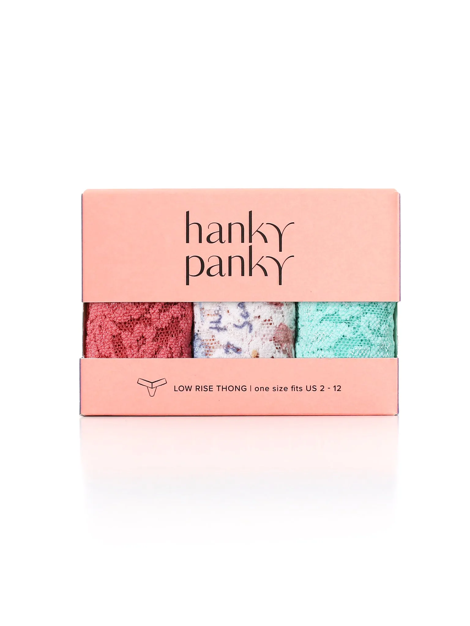 3 Pack Signature Lace® Low Rise Thongs Sea You Later Green Sale sold by Hanky Panky product image thumbnail 2