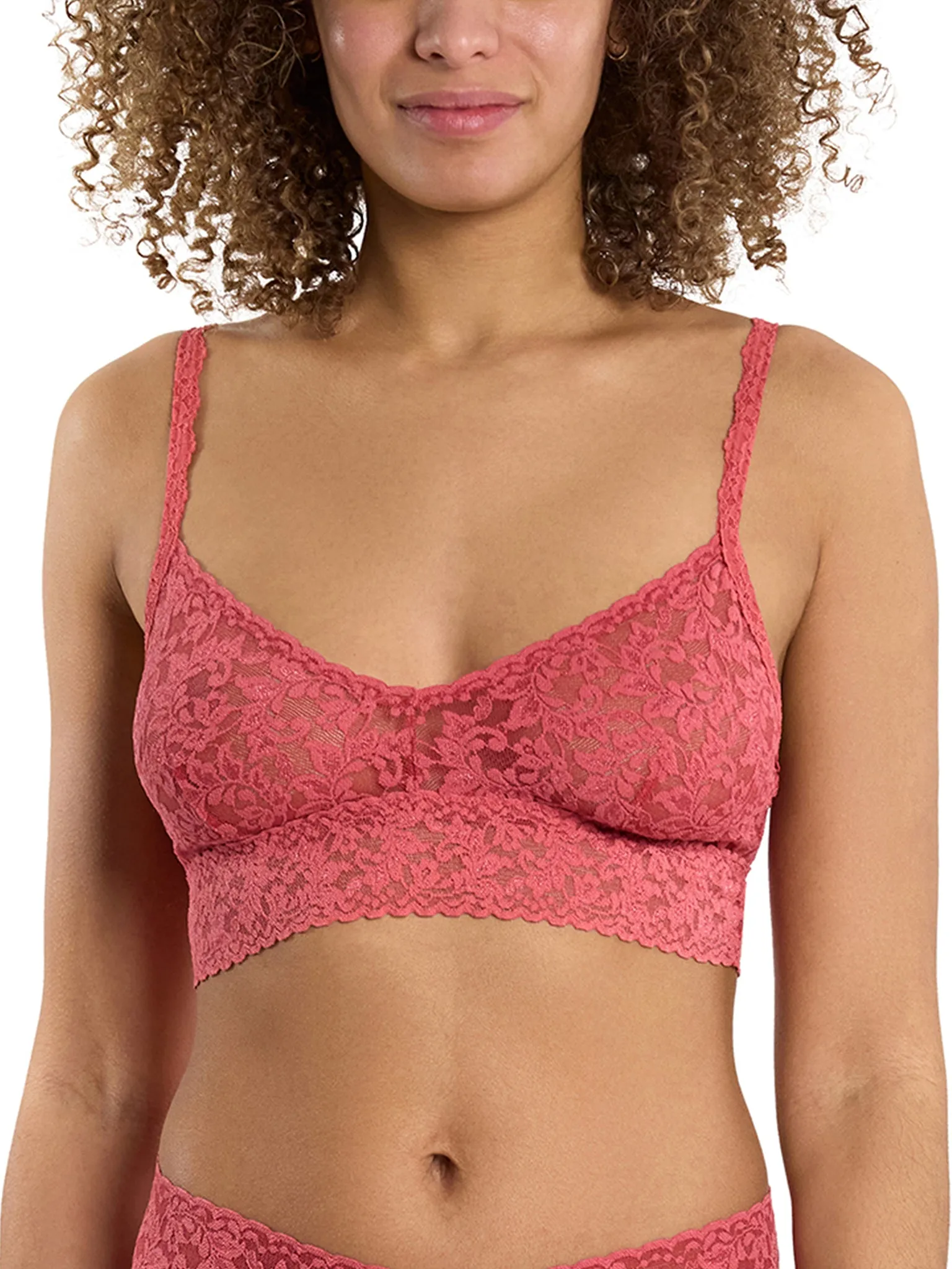 V-Neck Retro Lace Bralette Naples Red Sale sold by Hanky Panky product image thumbnail 4