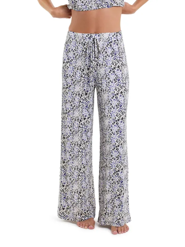Unwind Modal Drawstring Wide Leg Pant Spotted sold by Hanky Panky