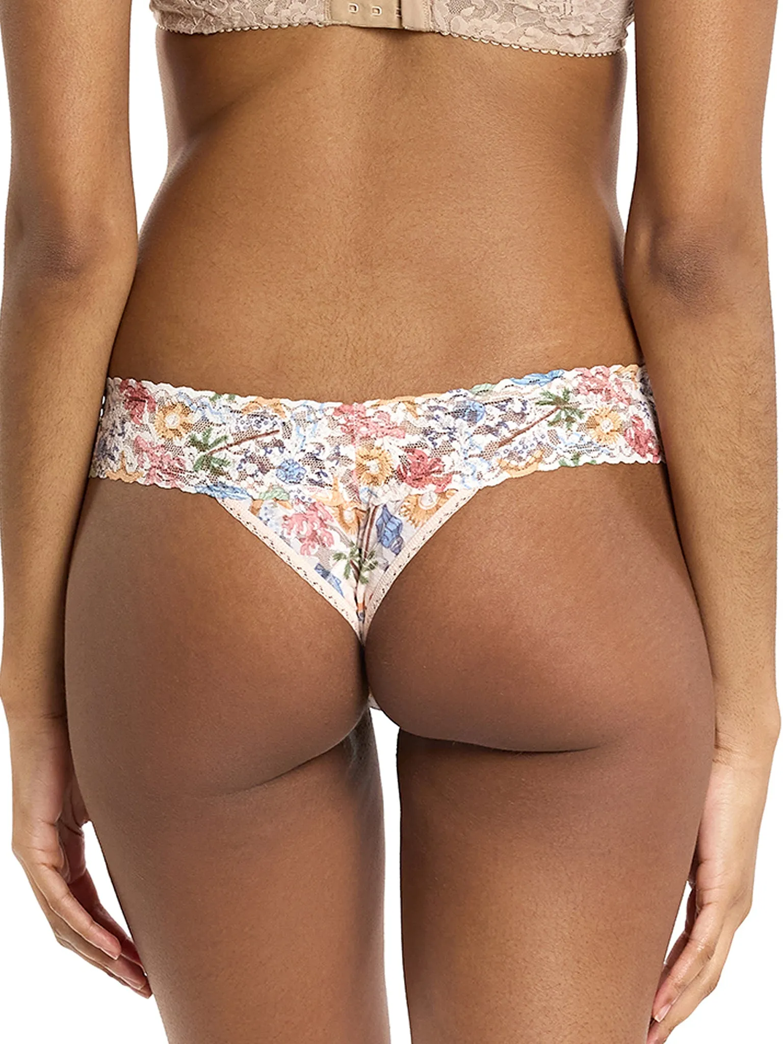 Printed Signature Lace® Low Rise Thong By The Sea Beige Black Friday Sale sold by Hanky Panky product image thumbnail 2