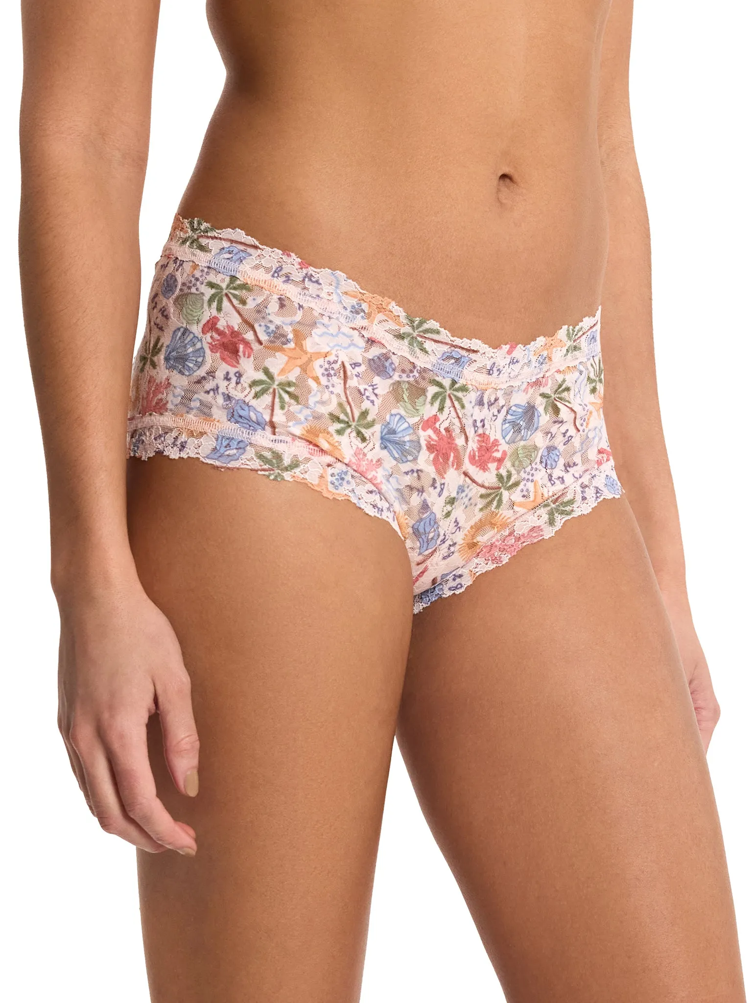Printed Signature Lace® Boyshort By The Sea Beige Sale sold by Hanky Panky product image thumbnail 4