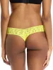 Signature Lace® Low Rise Thong Lemon Meringue Yellow sold by Hanky Panky