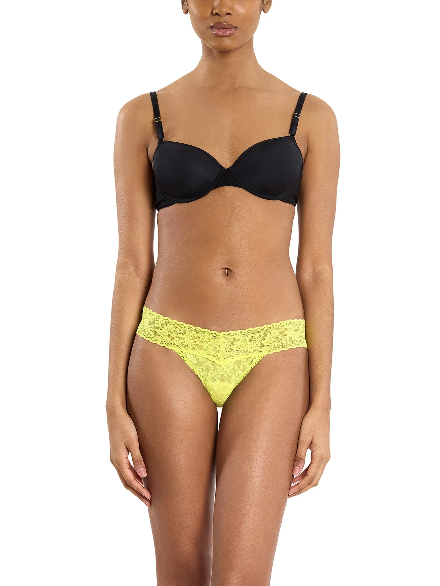 4911® Signature Lace® Low Rise Thong Lemon Meringue Yellow sold by Hanky Panky product image thumbnail 3