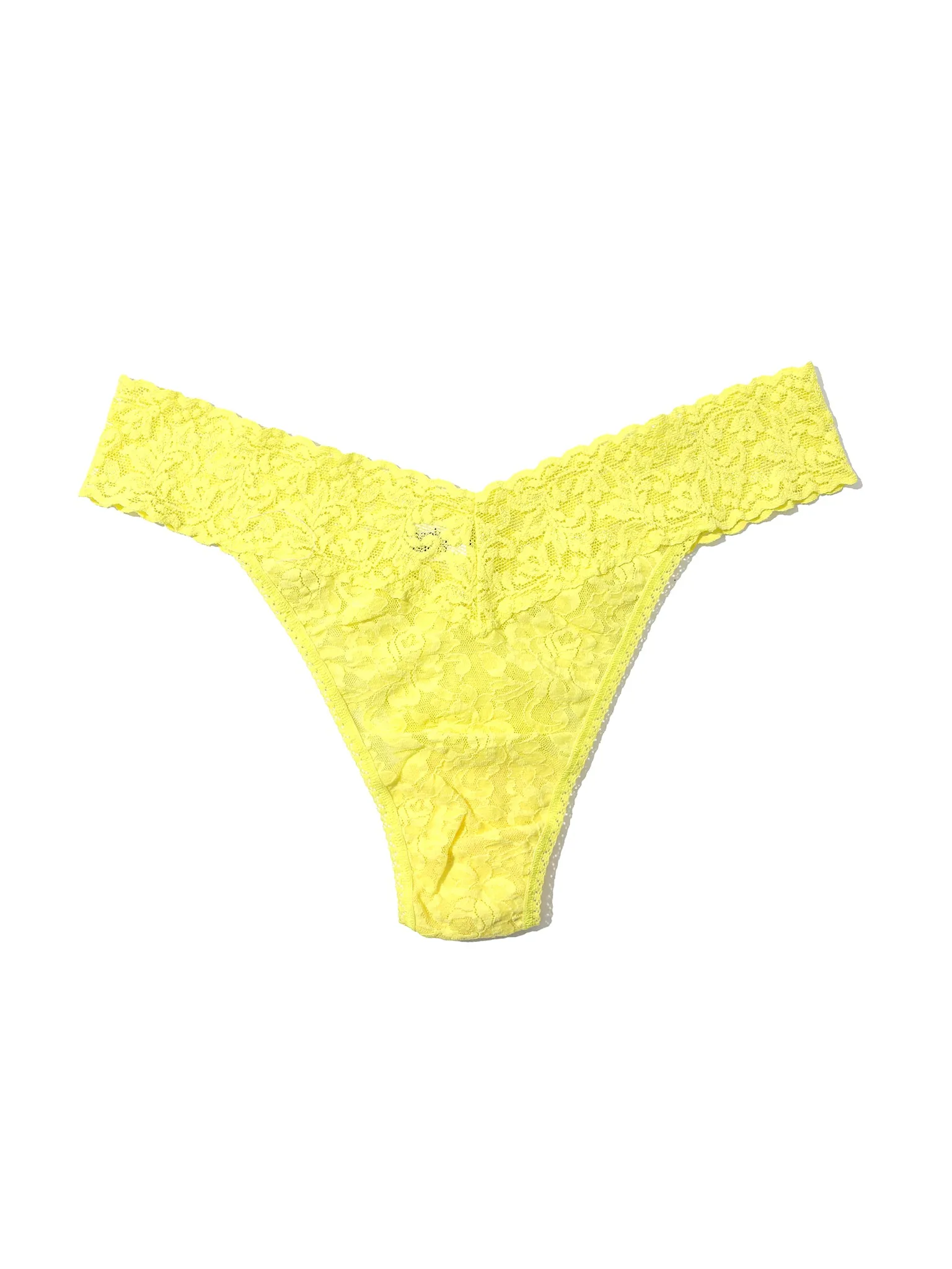 Signature Lace® Original Rise Thong Lemon Meringue Yellow - Black Friday Sale sold by Hanky Panky product image thumbnail 4