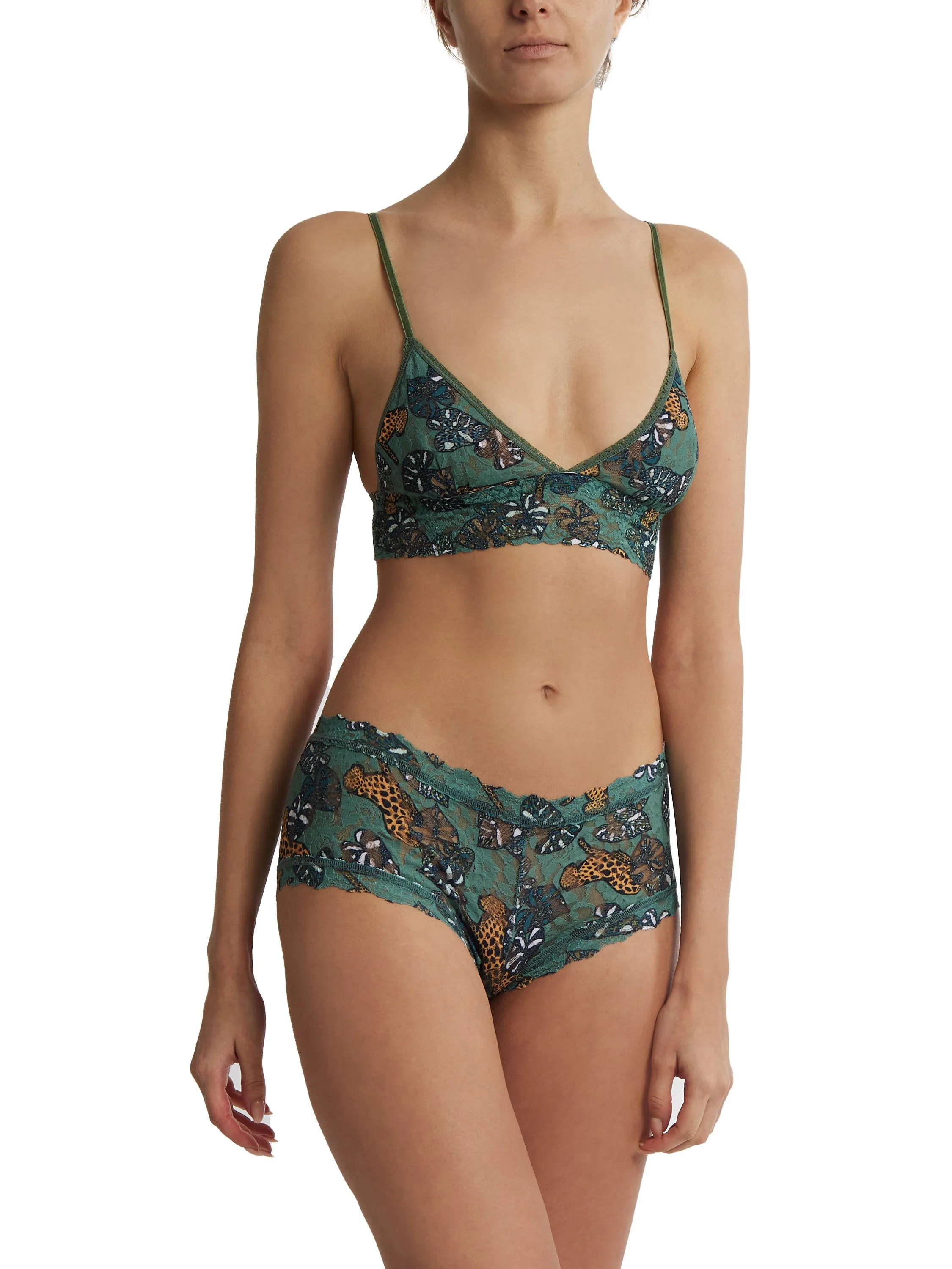 Printed Signature Lace Padded Triangle Bralette Prowling sold by Hanky Panky product image thumbnail 4