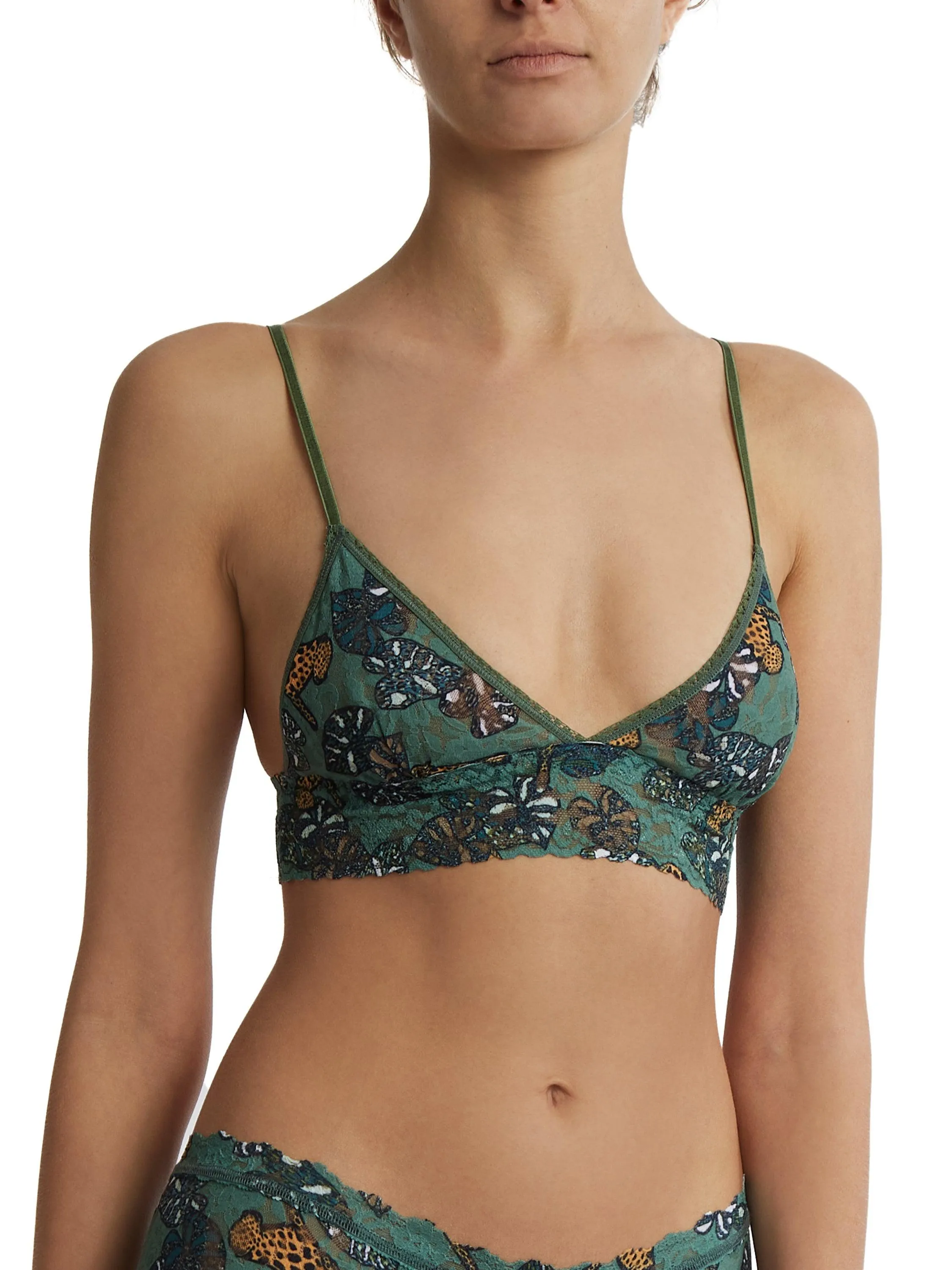 Printed Signature Lace Padded Triangle Bralette Prowling sold by Hanky Panky product image thumbnail 2